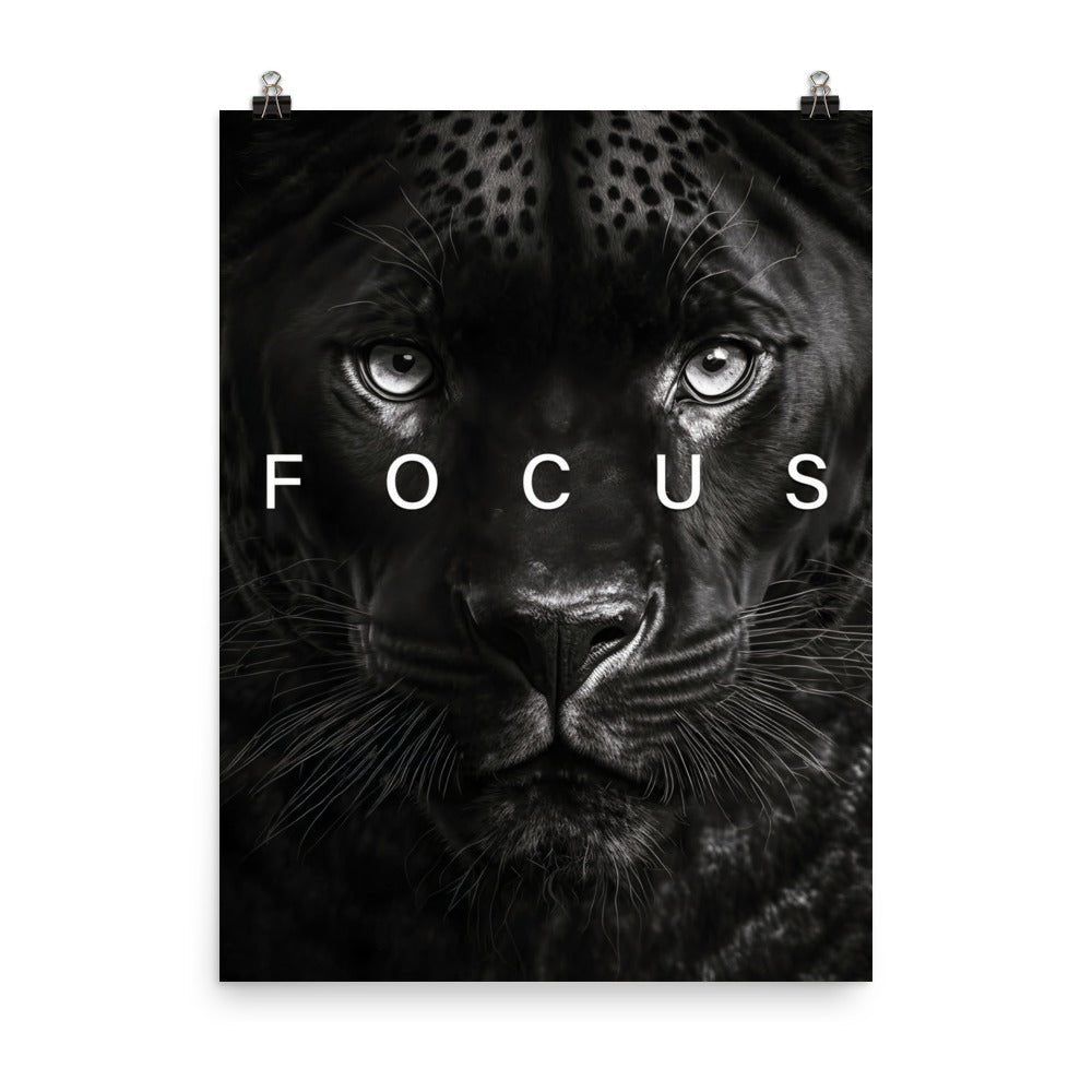 Affiche "FOCUS DU JAGUAR" - Édition Premium - Tableau Motivation - Mentset