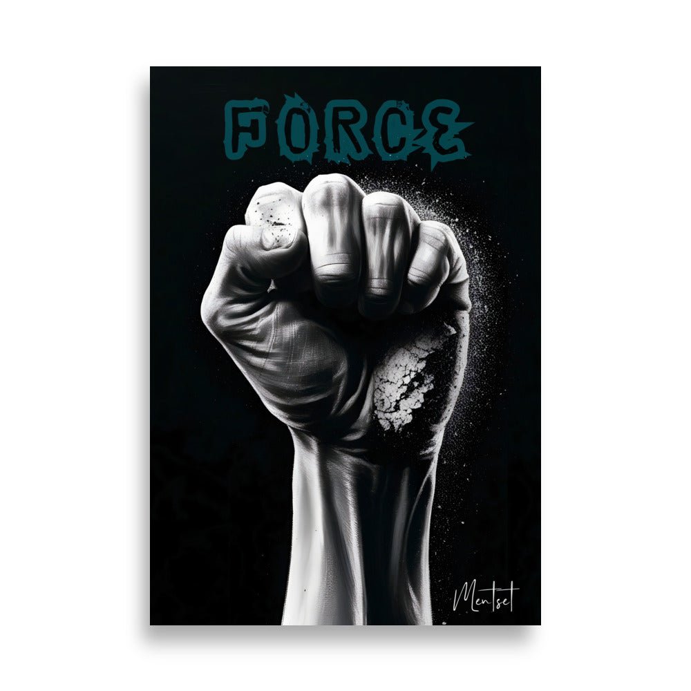 Affiche FORCE - La Puissance au Bout du Poing - Tableau Motivation - Mentset
