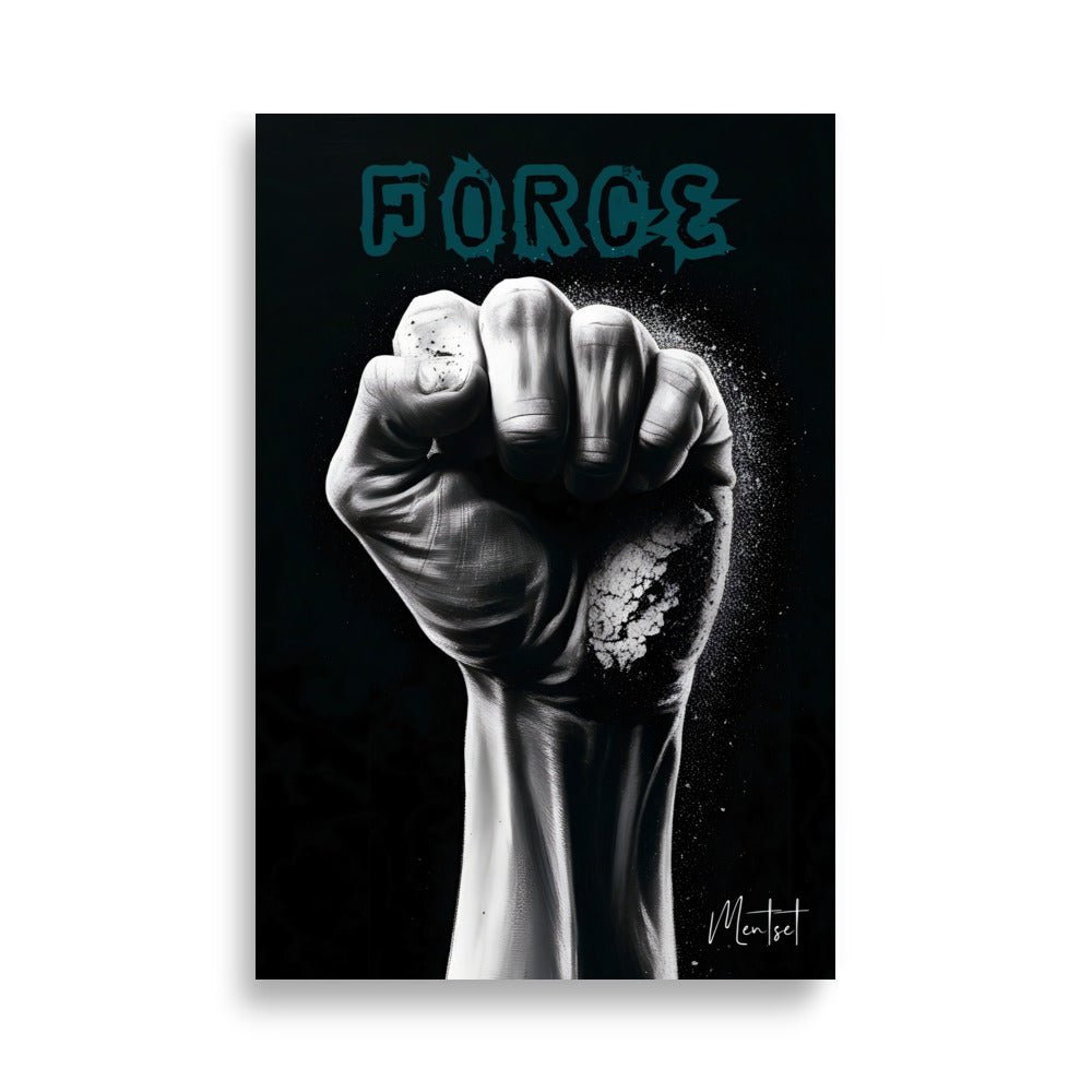 Affiche FORCE - La Puissance au Bout du Poing - Tableau Motivation - Mentset