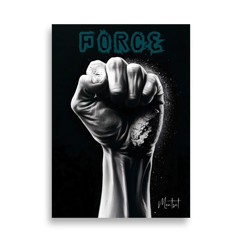 Affiche FORCE - La Puissance au Bout du Poing - Tableau Motivation - Mentset