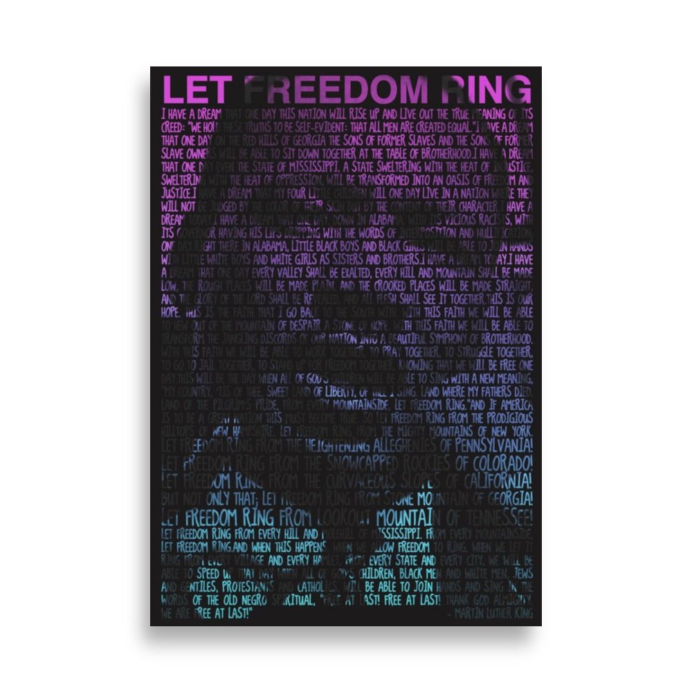 Affiche "Let Freedom Ring" – Un hommage puissant à la liberté - Tableau Motivation - Mentset