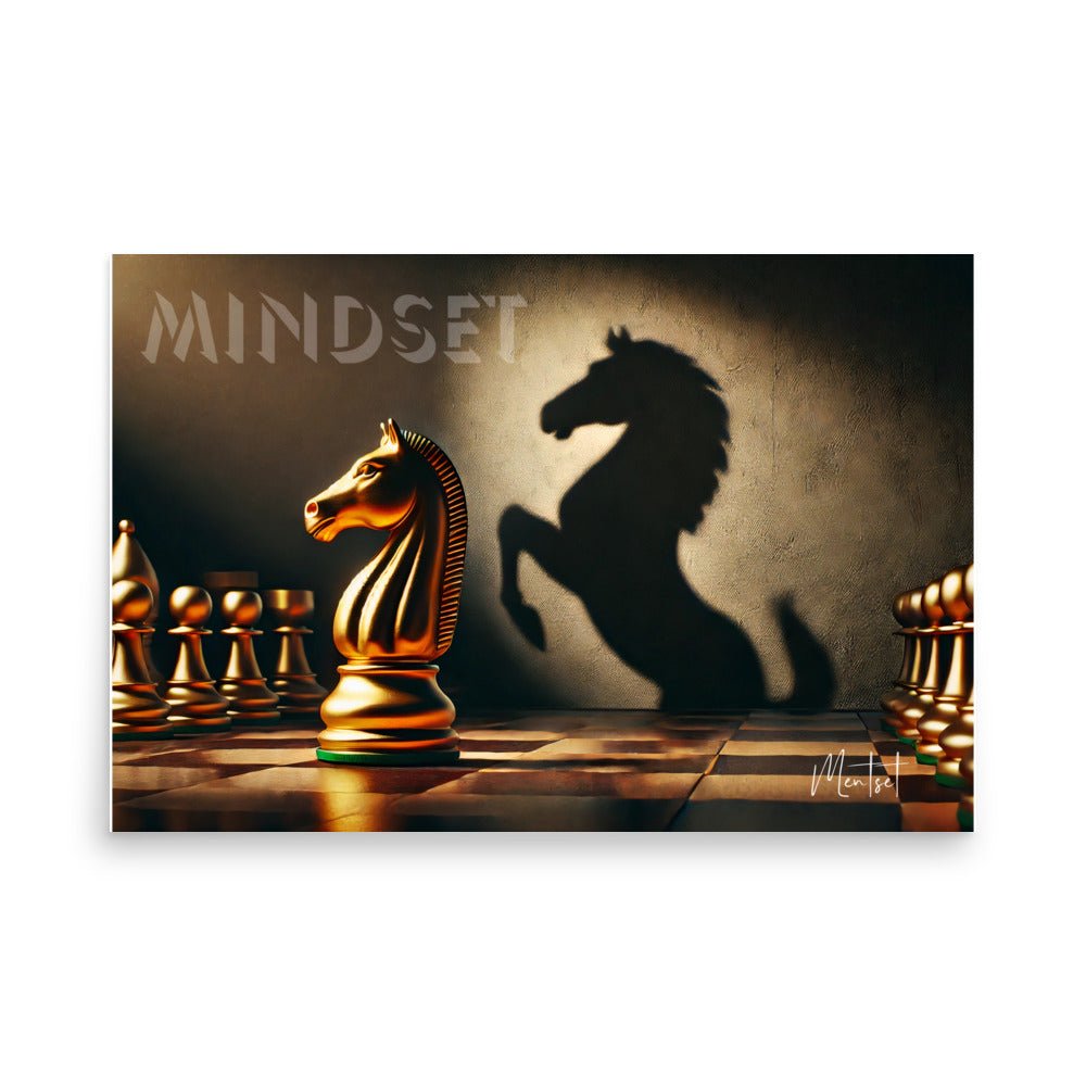 Affiche motivation échecs (édition premium) - Tableau Motivation - Mentset