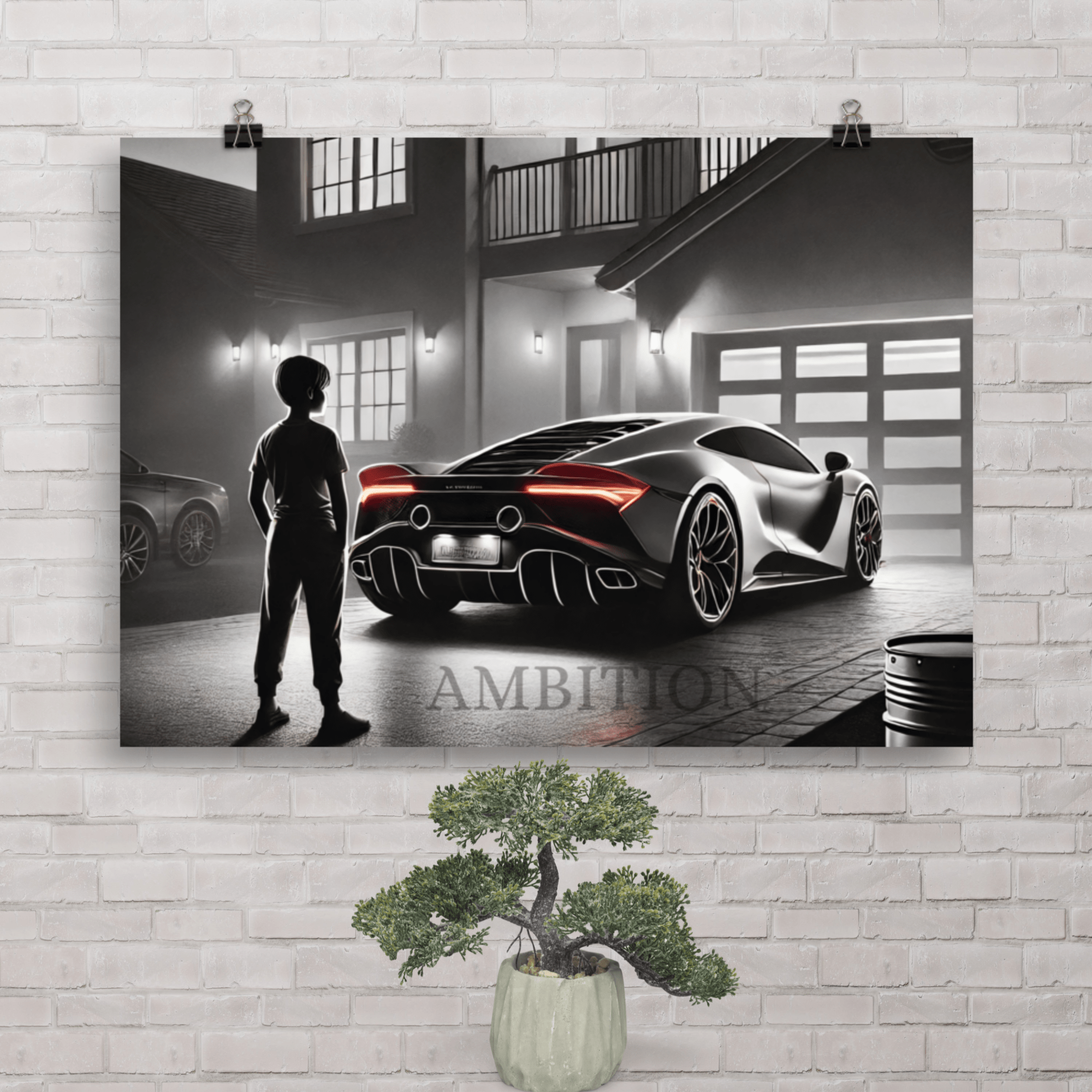 Affiche Motivationnelle - « Les rêves alimentent le feu de l'ambition - Tableau Motivation - Mentset