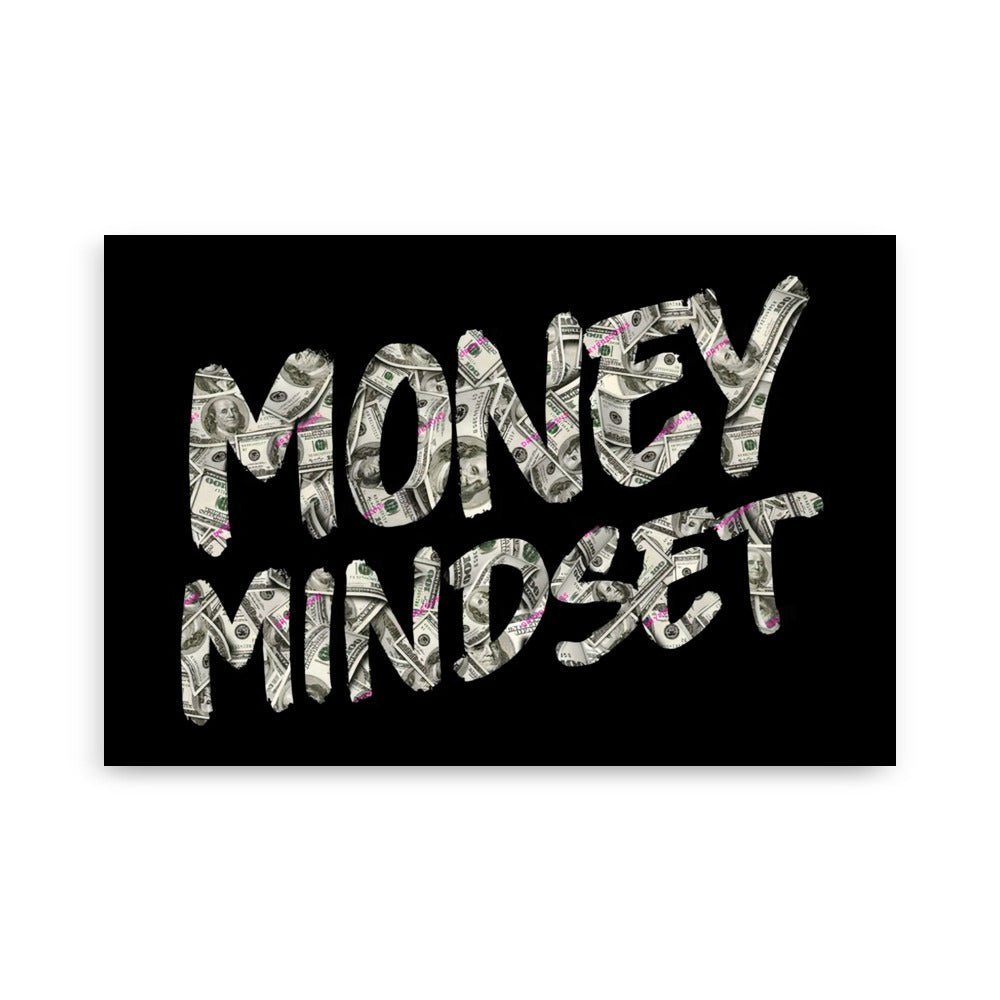 Affiche Motivationnelle - "Money Mindset - Tableau Motivation - Mentset
