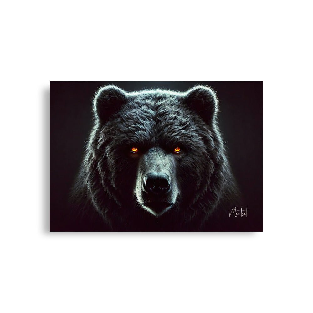 Affiche "Ours - Puissance et Domination" - Tableau Motivation - Mentset