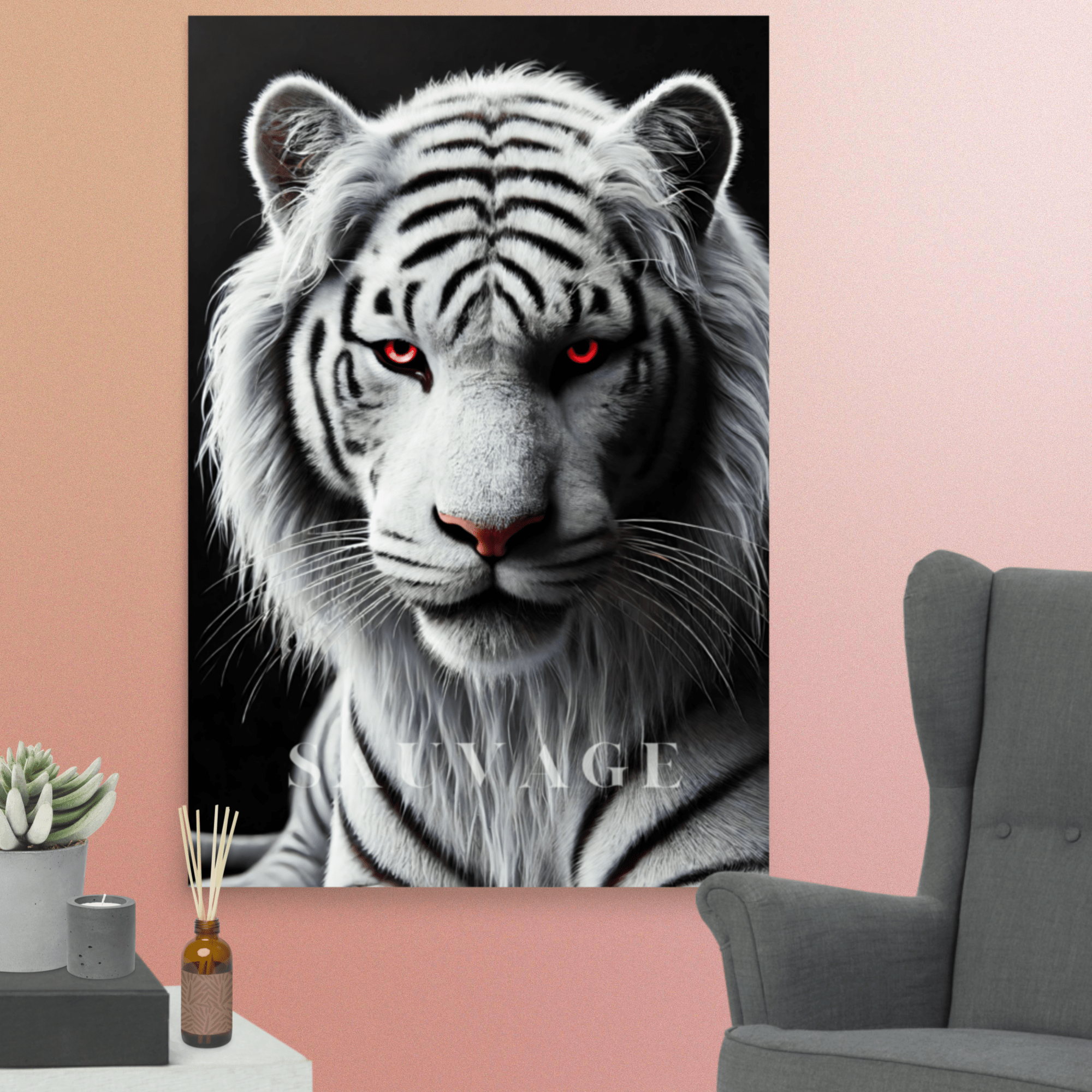 Affiche Tigre Sauvage – L'Instinct Dominant - Tableau Motivation - Mentset