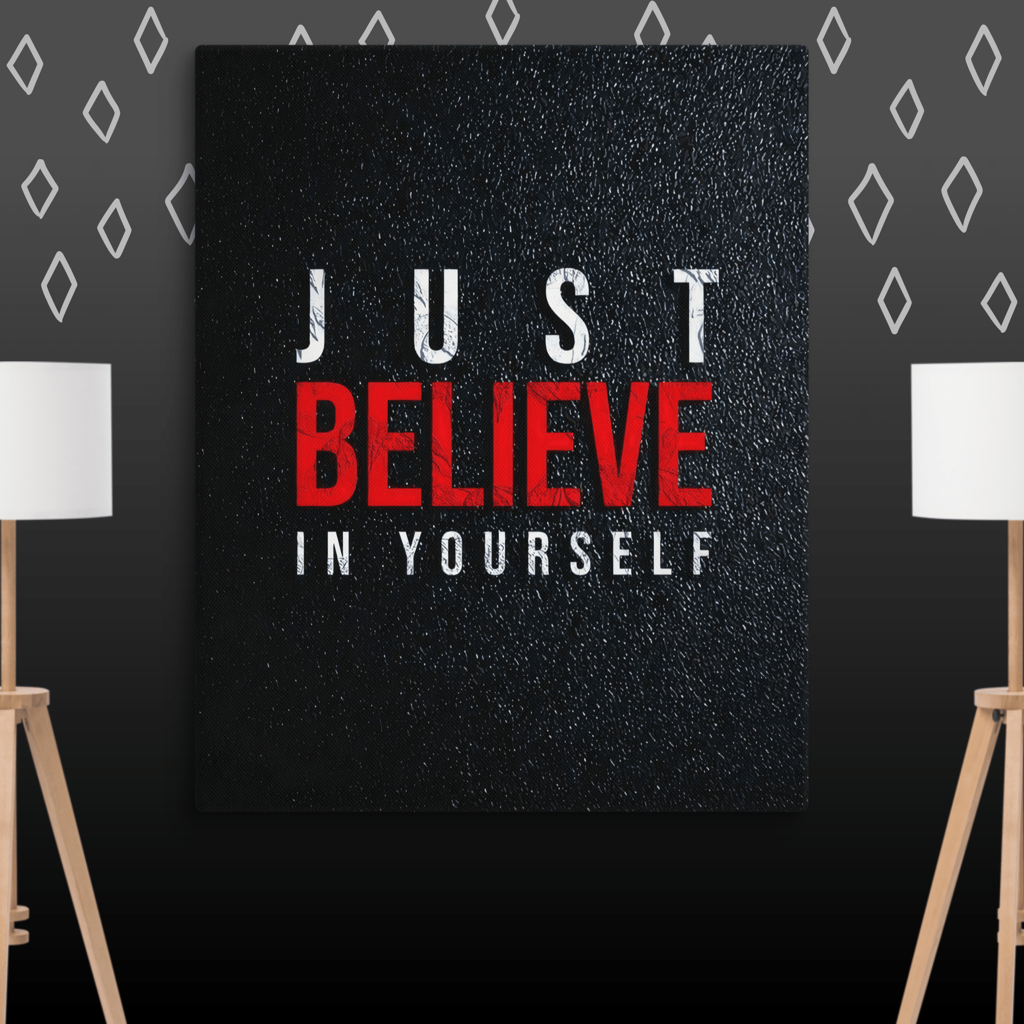 JUST BELIEVE - Impression sur toile motivante - Tableau Motivation - Mentset
