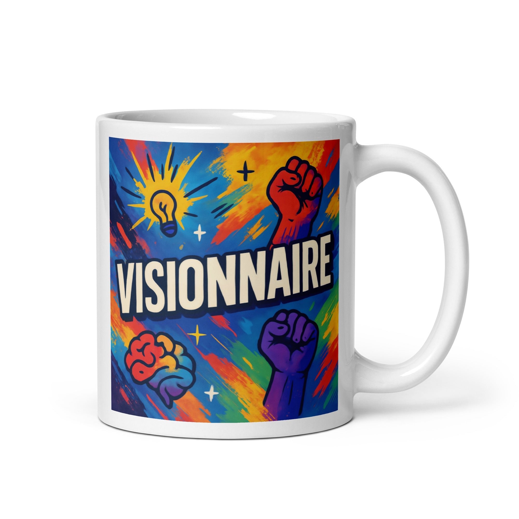 Mug “VISIONNAIRE” – L’art de voir plus loin - Tableau Motivation - Mentset