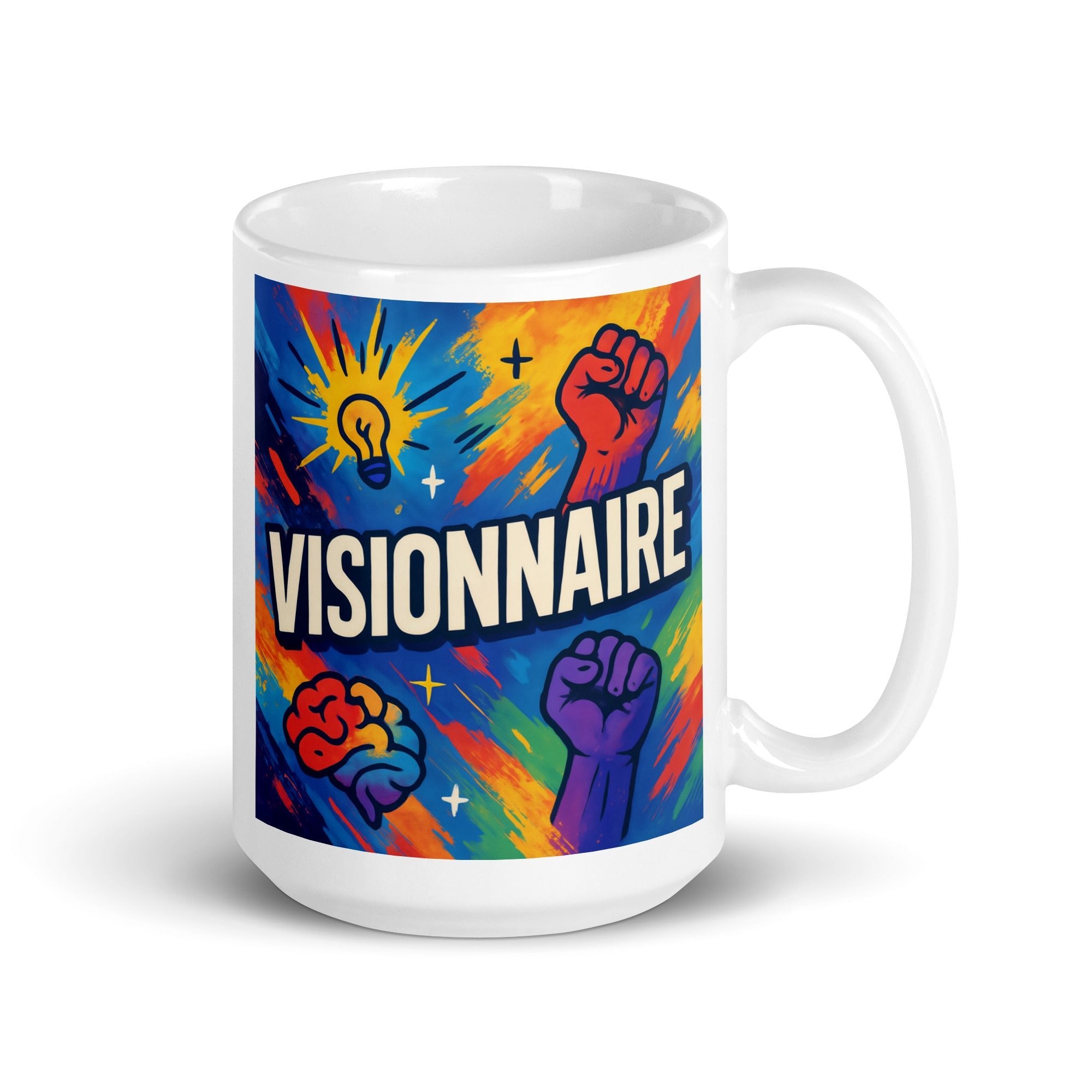 Mug “VISIONNAIRE” – L’art de voir plus loin - Tableau Motivation - Mentset