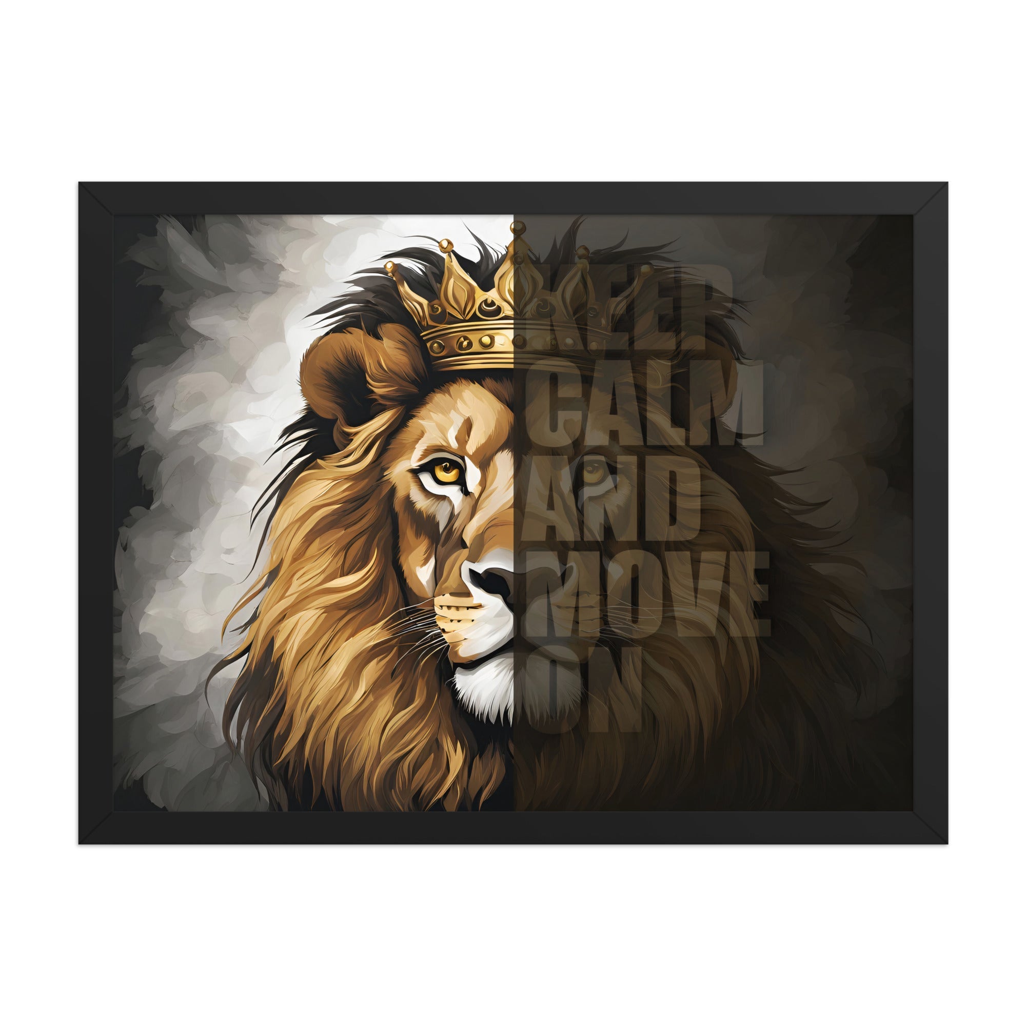 Tableau Encadré – La Puissance du Lion Royal - Tableau Motivation - Mentset