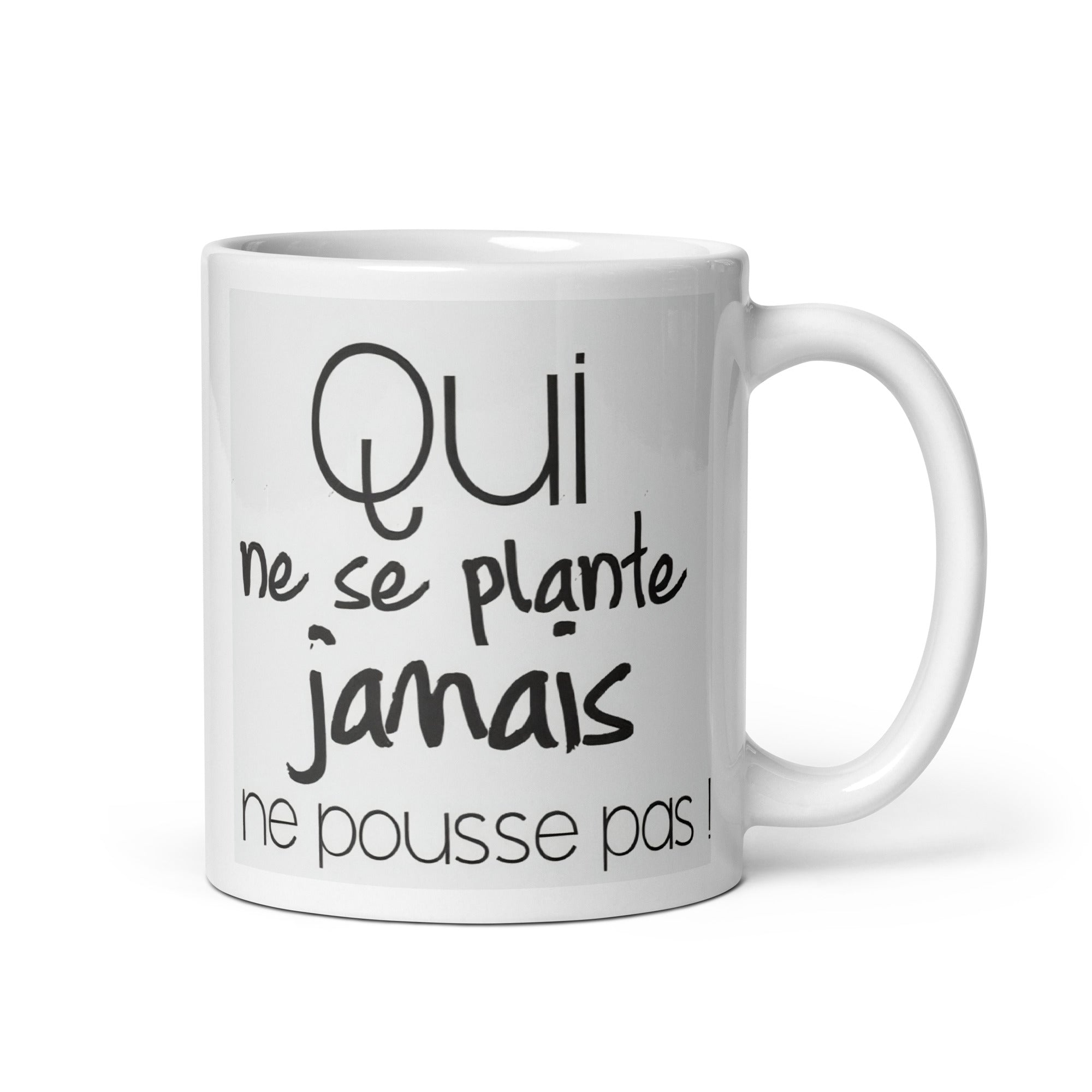 Tasse Inspirante "Ne Jamais Se Planter" - Tableau Motivation - Mentset