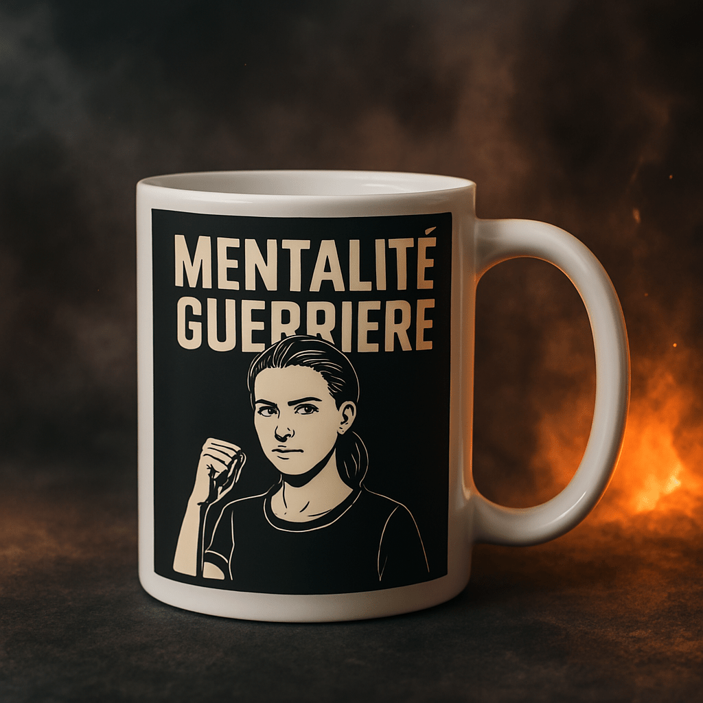 Tasse "MENTALITÉ GUERRIÈRE" – Affirmation de puissance au quotidien - Tableau Motivation - Mentset