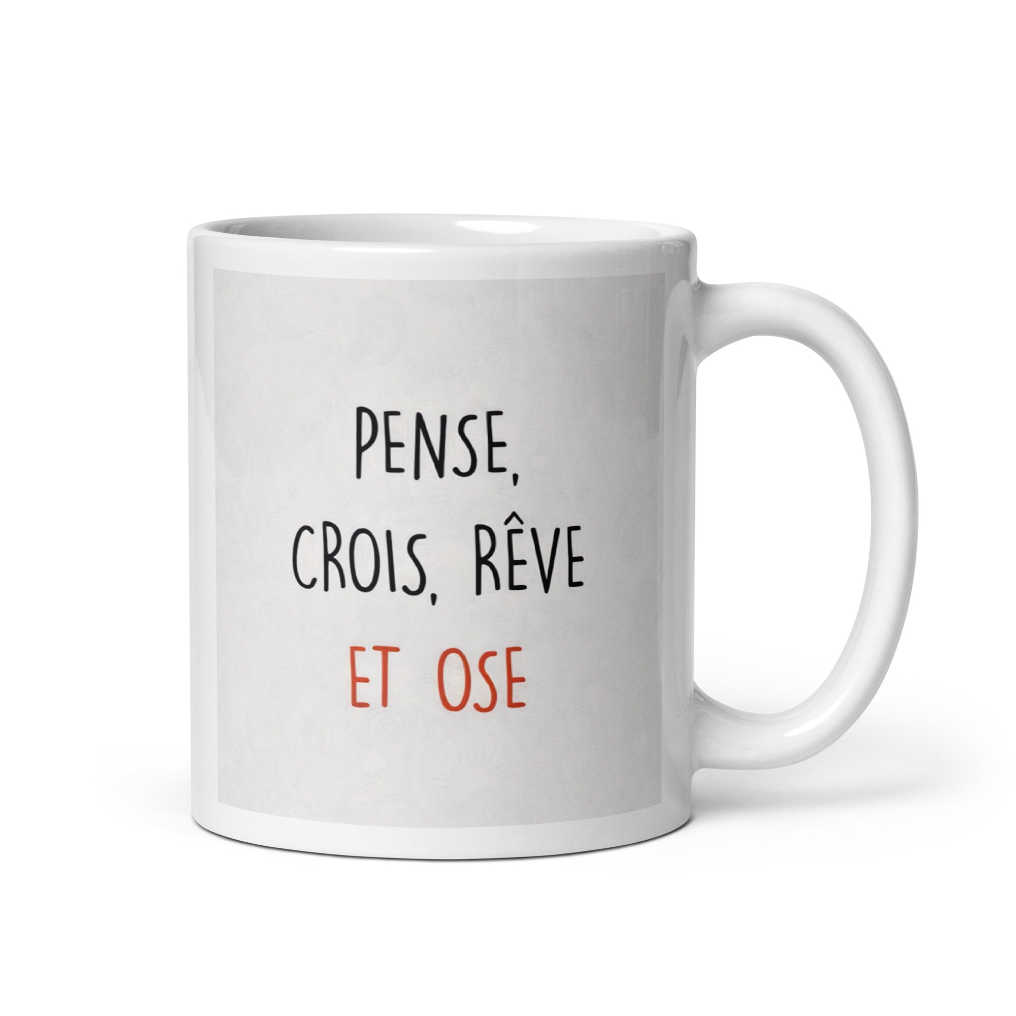 Tasse "Pense, Crois, Rêve, et Ose" - Tableau Motivation - Mentset