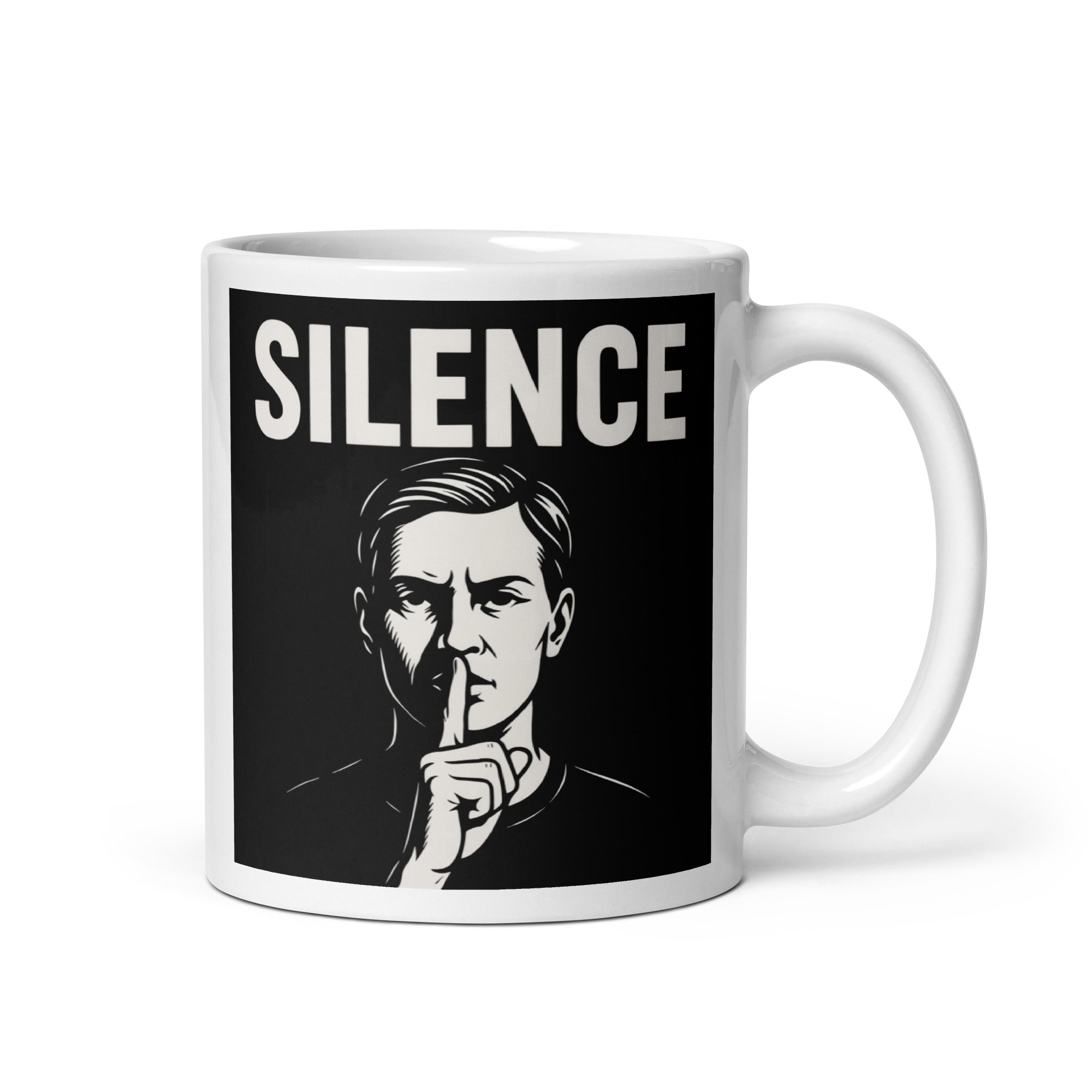 Tasse "SILENCE" – Puissance intérieure, élégance extérieure - Tableau Motivation - Mentset