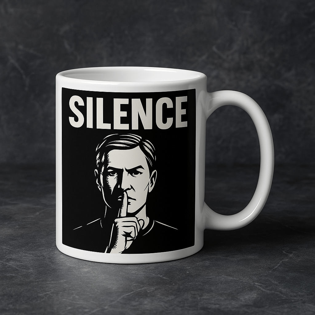 Tasse "SILENCE" – Puissance intérieure, élégance extérieure - Tableau Motivation - Mentset