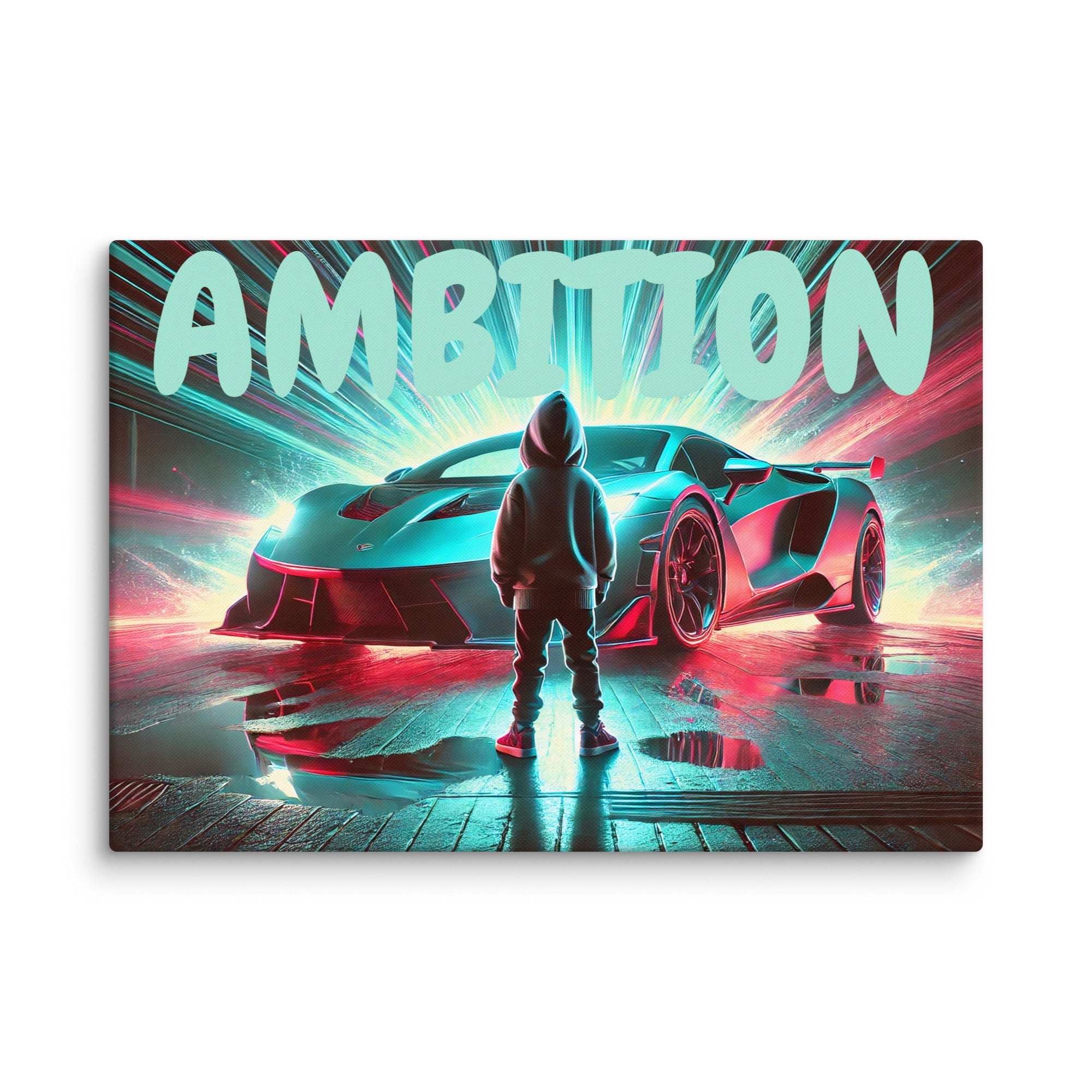 Toile “AMBITION” – L'inspiration chez vous - Tableau Motivation - Mentset