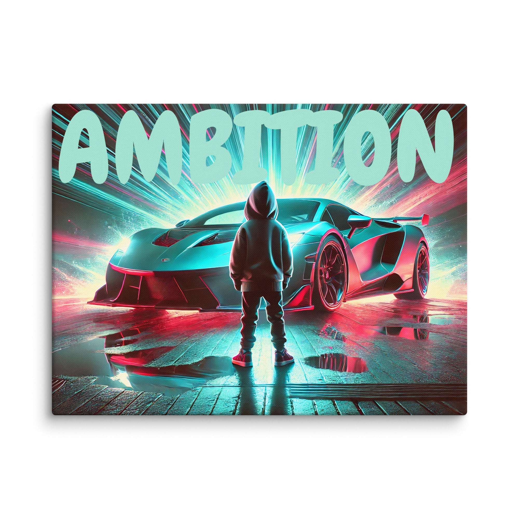Toile “AMBITION” – L'inspiration chez vous - Tableau Motivation - Mentset