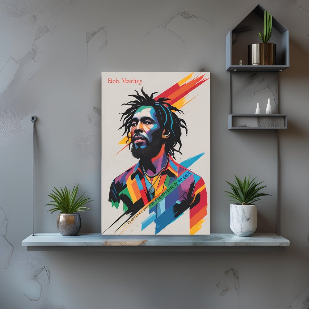 Toile "Bob Marley – La force révélée" - Tableau Motivation - Mentset