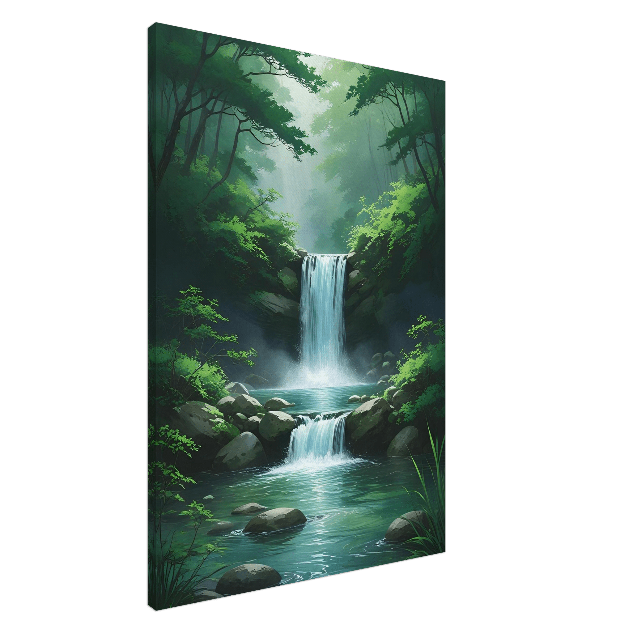 Toile cascade – lâcher - prise total - Tableau Motivation - Mentset