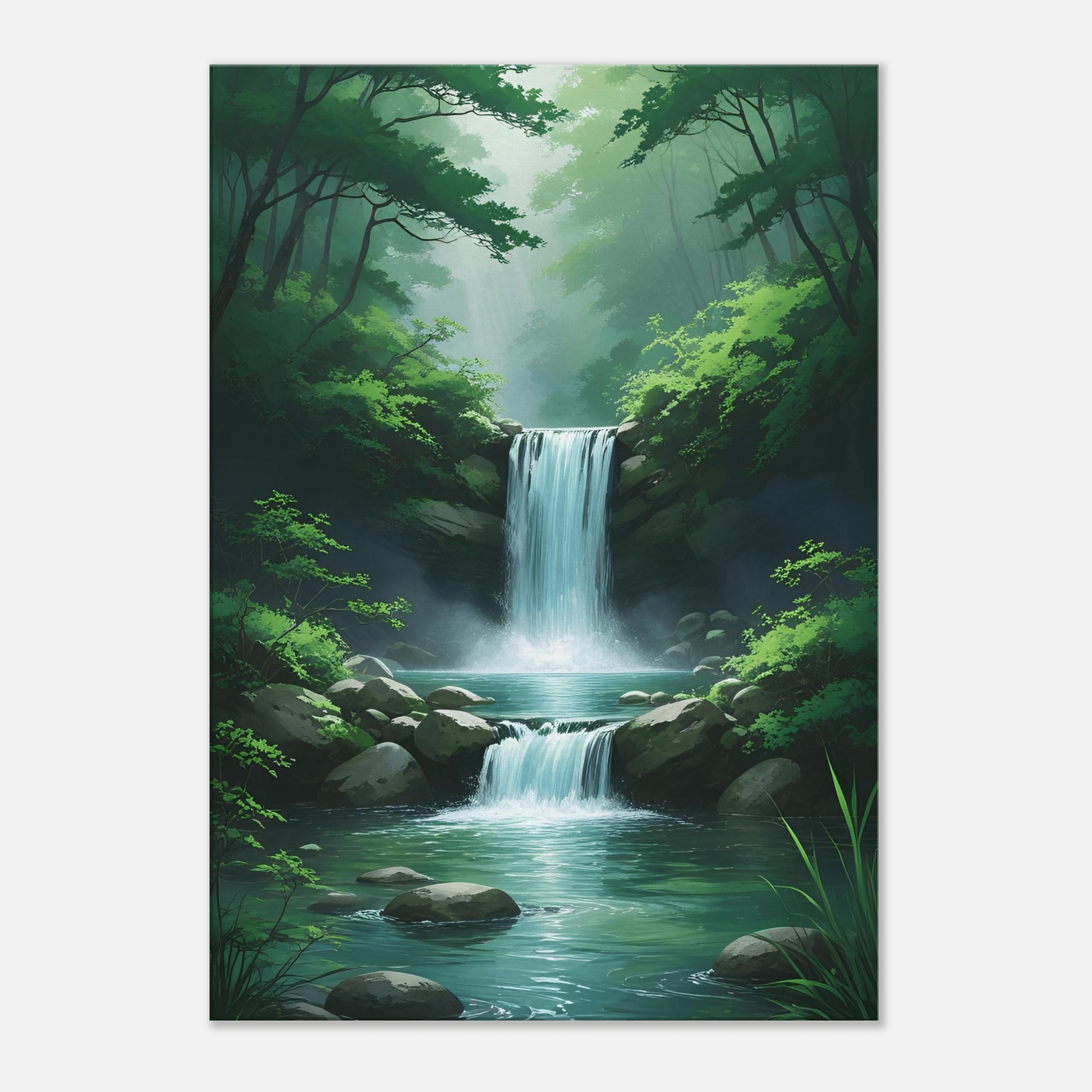 Toile cascade – lâcher - prise total - Tableau Motivation - Mentset