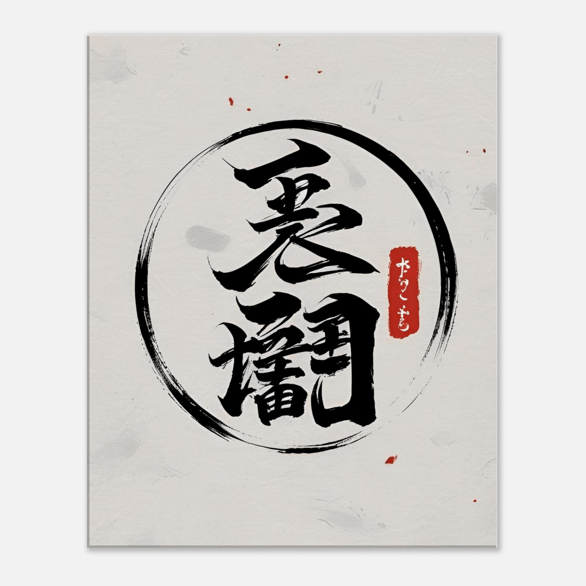Toile "Cercle Enso" – Simplicité et Sagesse Japonaise - Tableau Motivation - Mentset