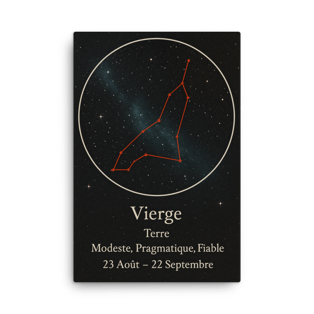 Toile Constellation "Vierge" - Tableau Motivation - Mentset