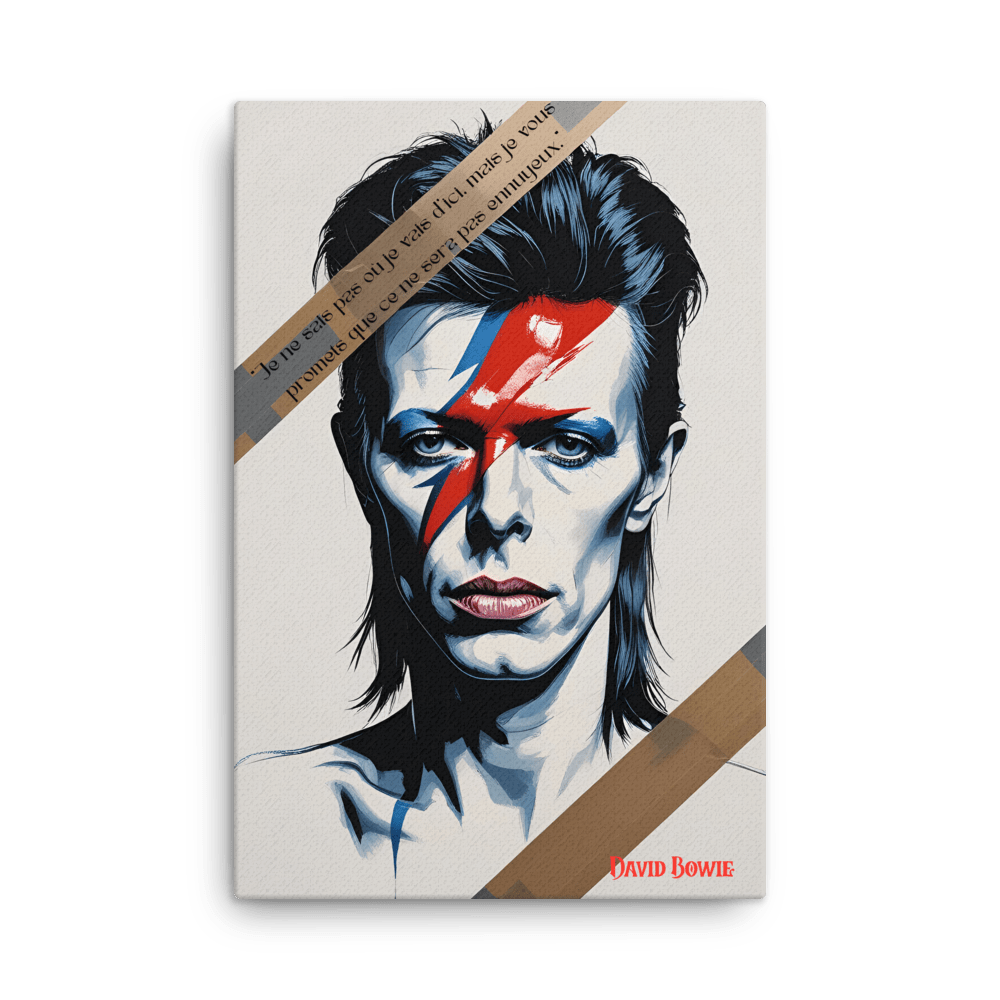 Toile "David Bowie – Le voyage audacieux" - Tableau Motivation - Mentset