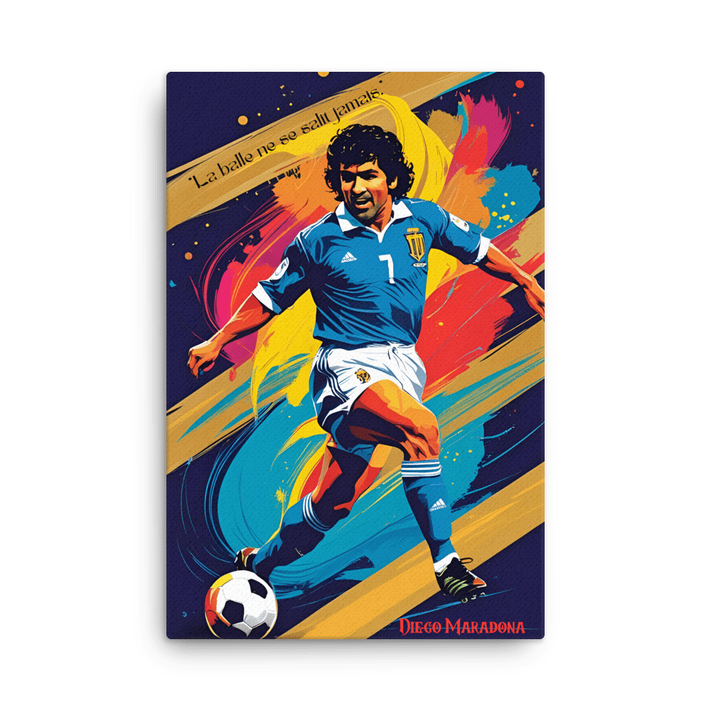 Toile "Diego Maradona – L’âme du football" - Tableau Motivation - Mentset