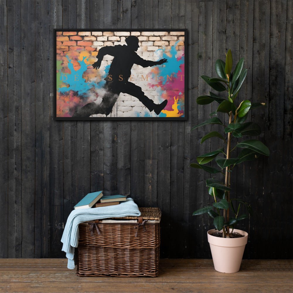 Toile Encadrée "Dépassement" – L’Art de la Persévérance - Tableau Motivation - Mentset