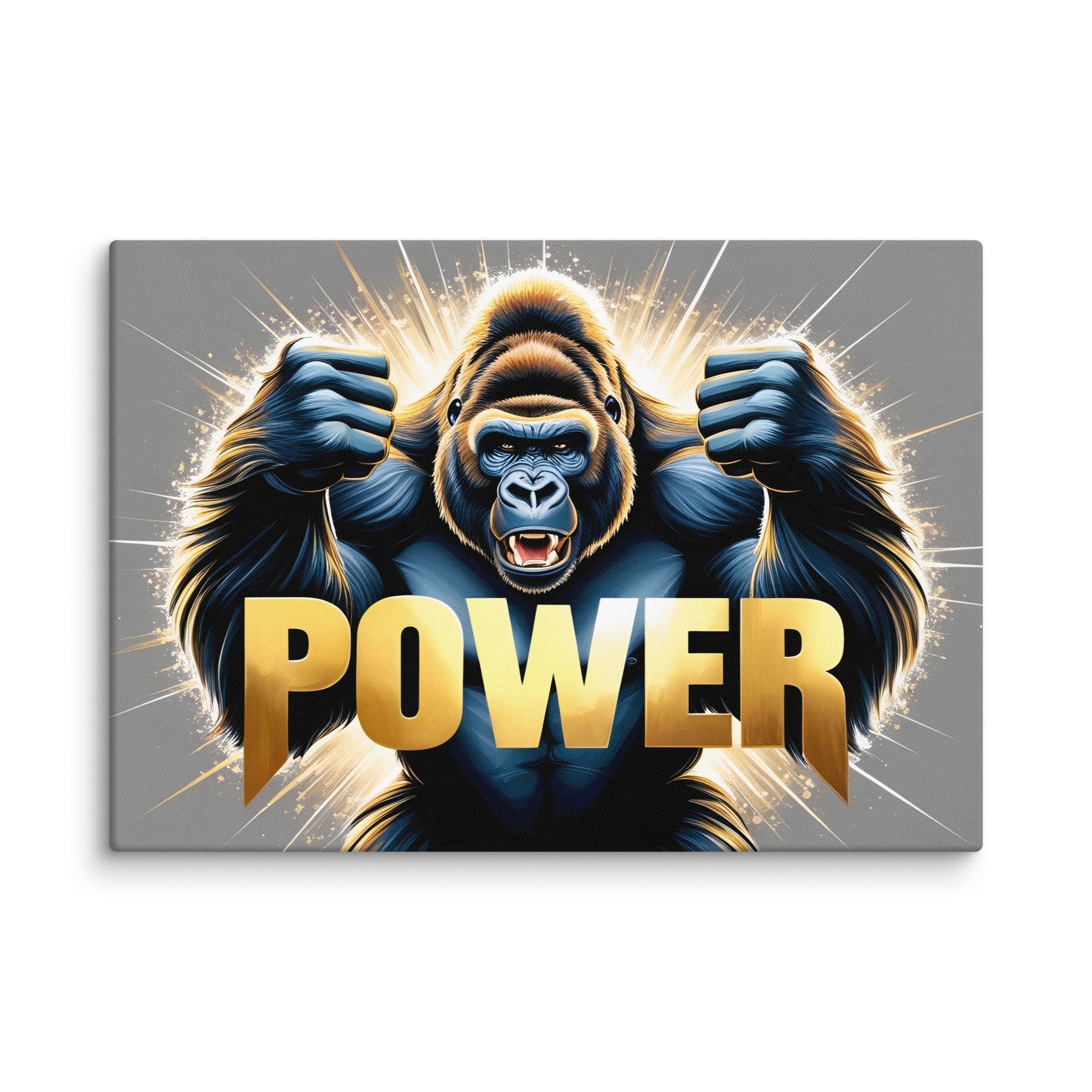 TOILE "GORILLE POWER" – FORCE BRUTE - Tableau Motivation - Mentset