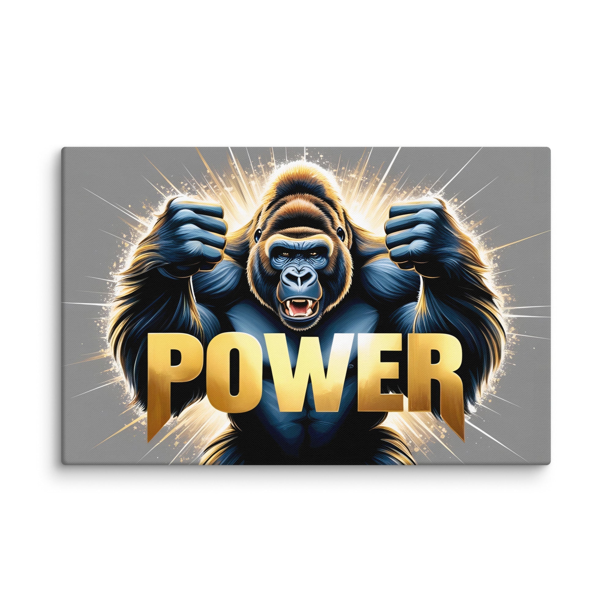 TOILE "GORILLE POWER" – FORCE BRUTE - Tableau Motivation - Mentset