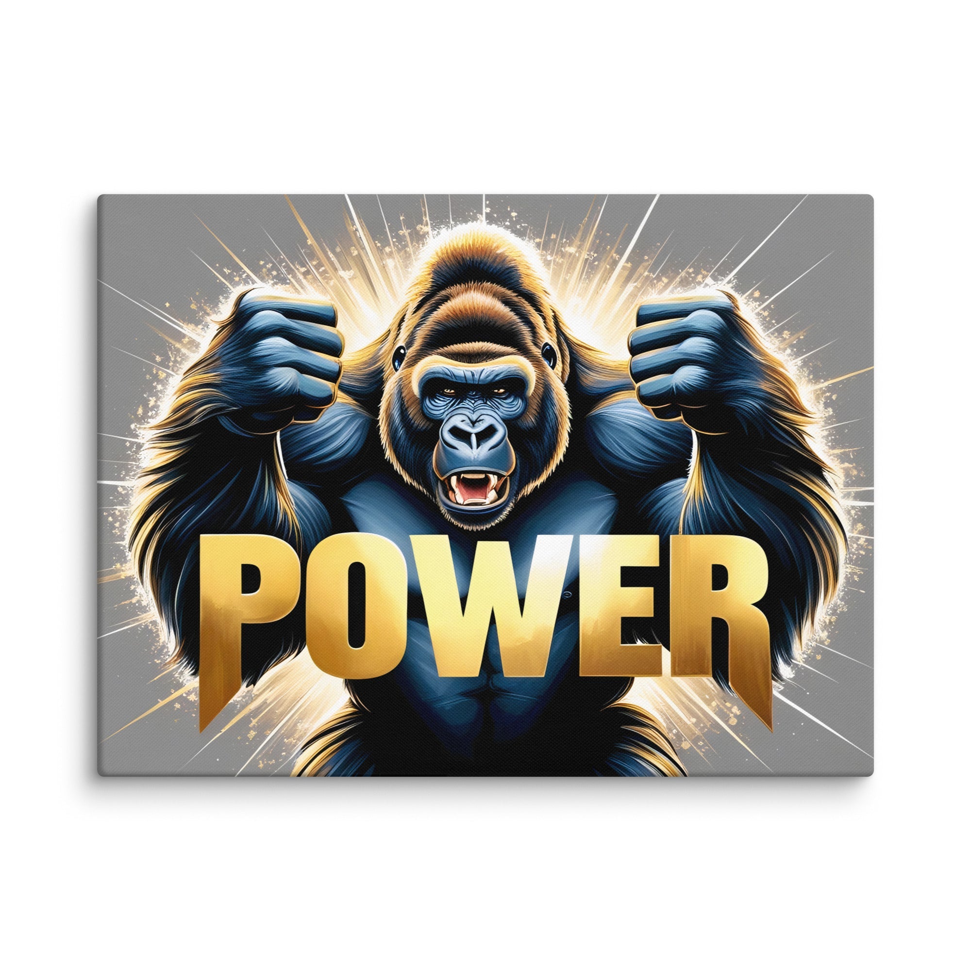 TOILE "GORILLE POWER" – FORCE BRUTE - Tableau Motivation - Mentset