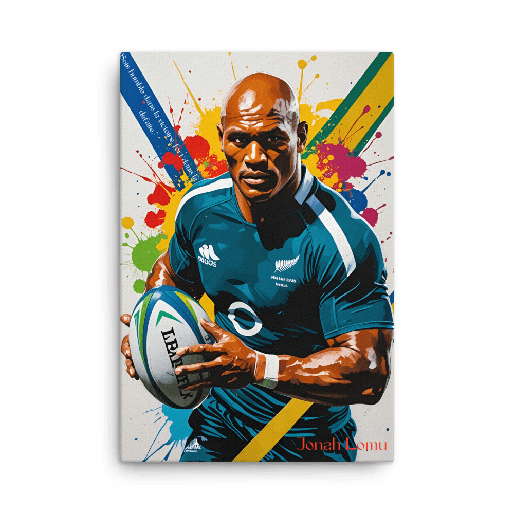 Toile "Jonah Lomu – L'esprit guerrier" - Tableau Motivation - Mentset