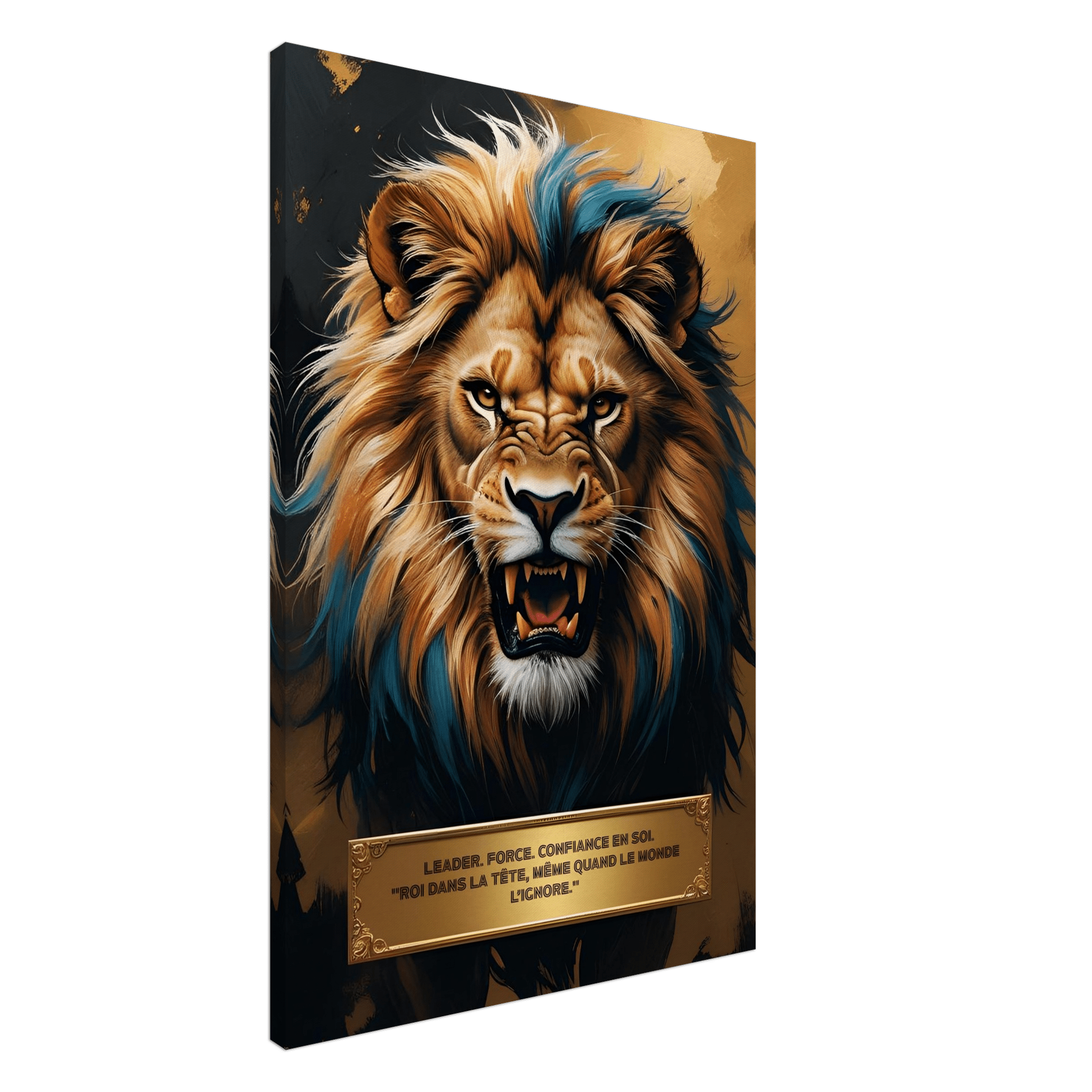 Toile lion – confiance - Tableau Motivation - Mentset