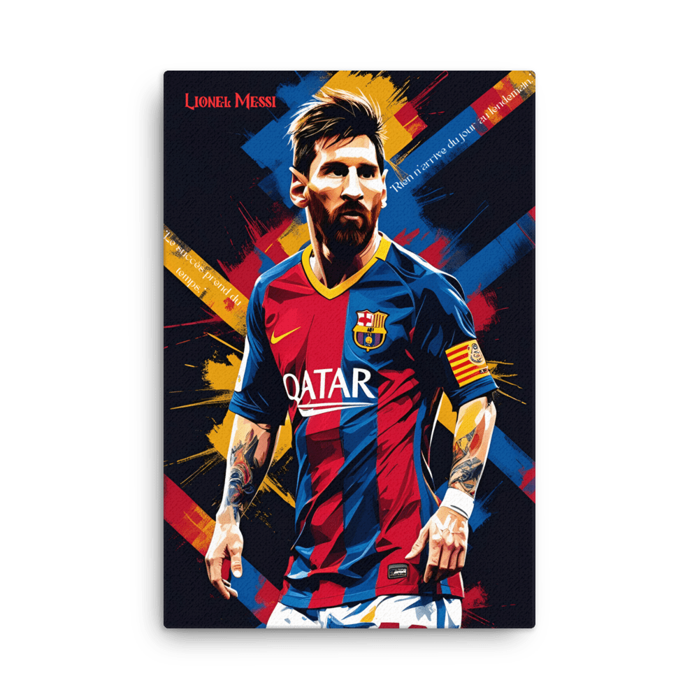 Toile "Lionel Messi – Le prix du silence" - Tableau Motivation - Mentset