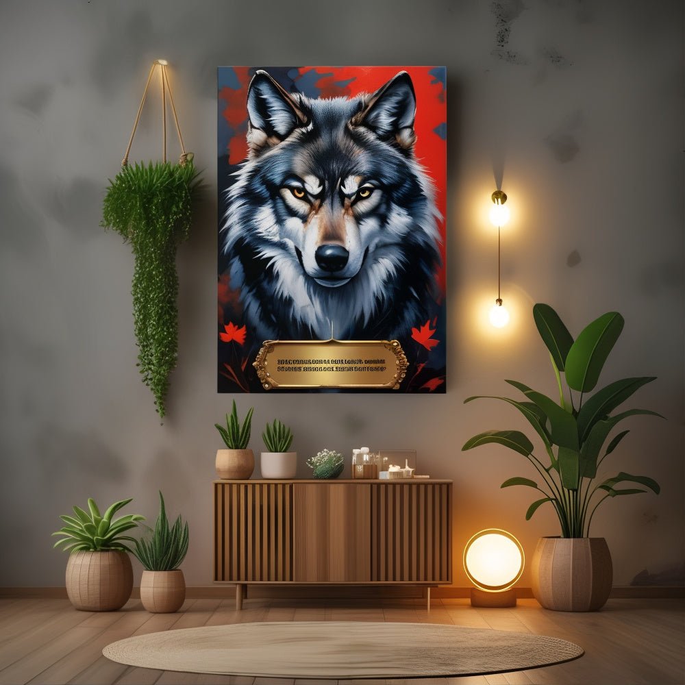 Toile loup – solitude - Tableau Motivation - Mentset