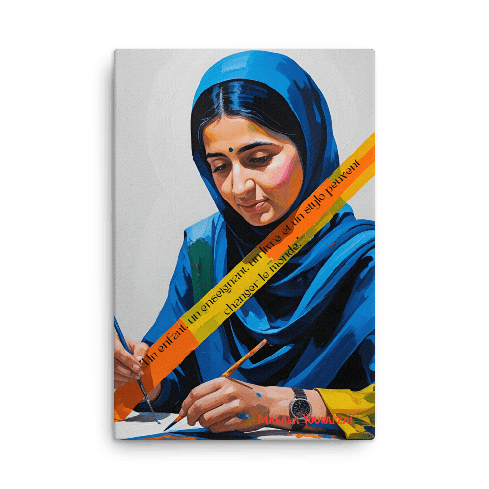 Toile "Malala – Le pouvoir d’un stylo" - Tableau Motivation - Mentset
