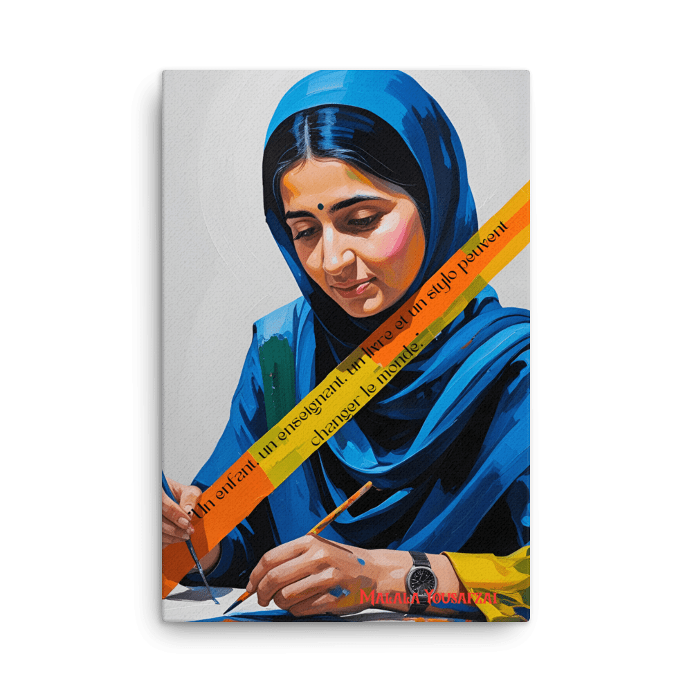 Toile "Malala – Le pouvoir d’un stylo" - Tableau Motivation - Mentset