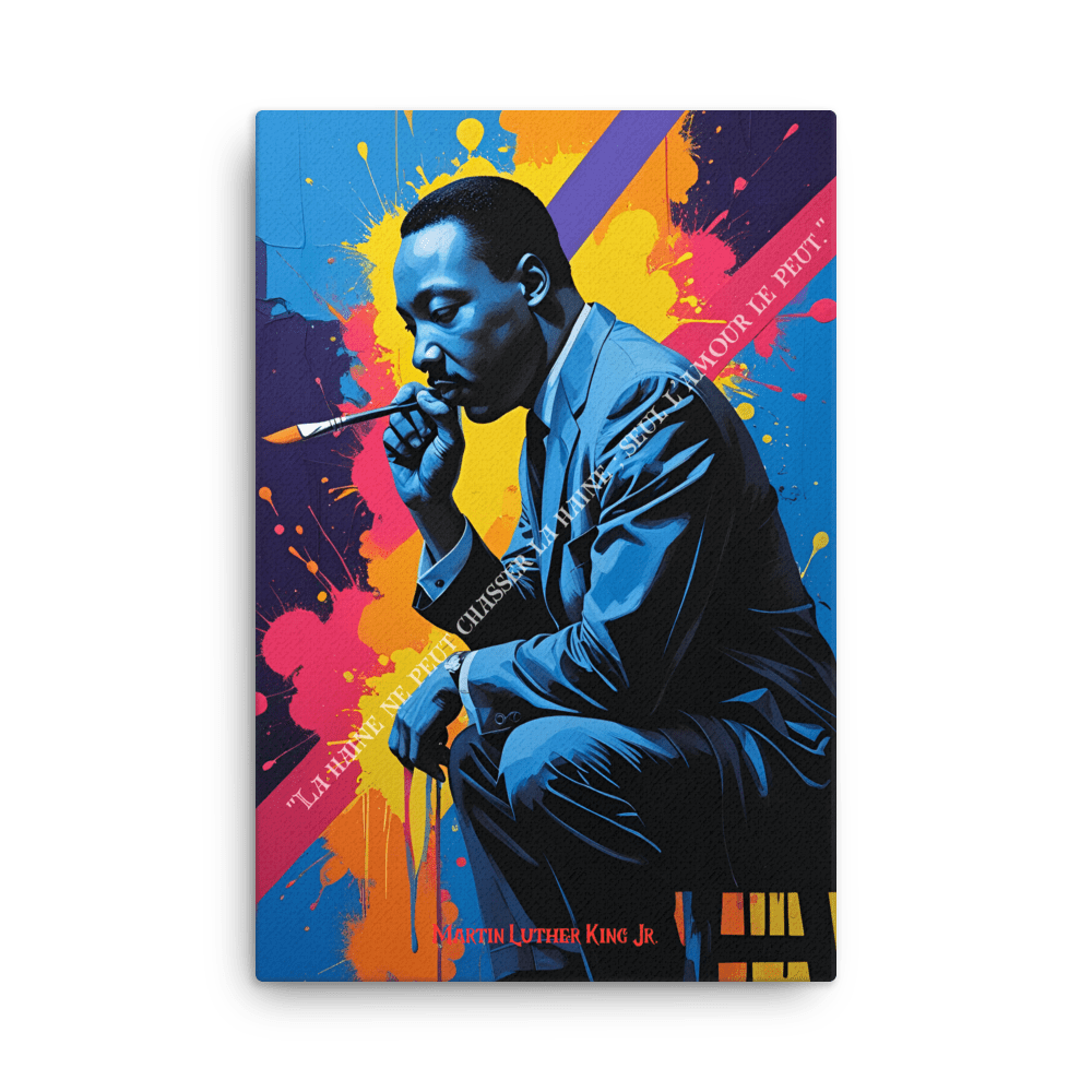 Toile "Martin Luther King – Art de la paix" - Tableau Motivation - Mentset
