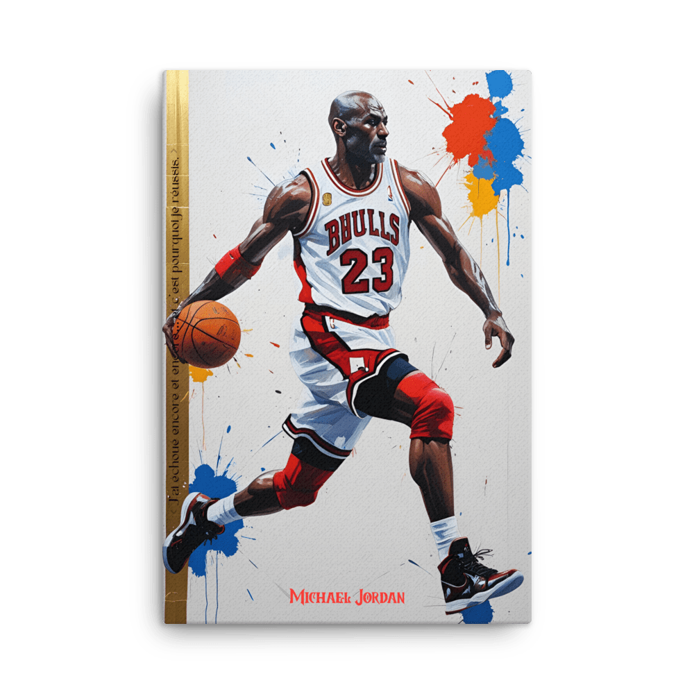Toile "Michael Jordan – La force de l’échec" - Tableau Motivation - Mentset