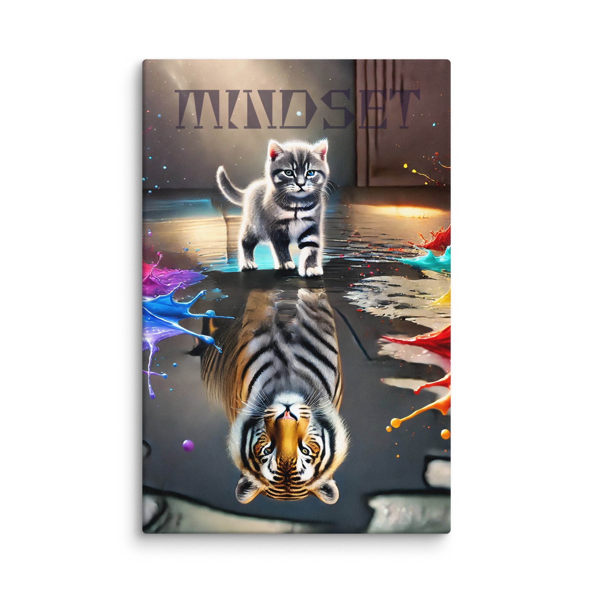 Toile "Mindset" – Le reflet de la puissance - Tableau Motivation - Mentset