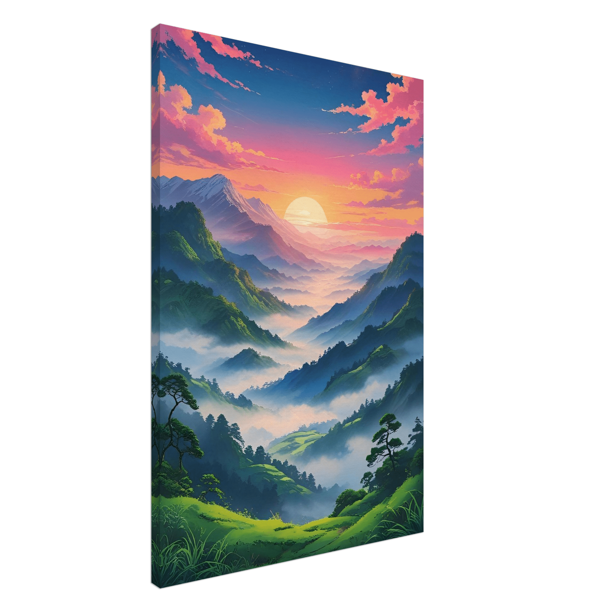 Toile montagne – le silence du sommet - Tableau Motivation - Mentset