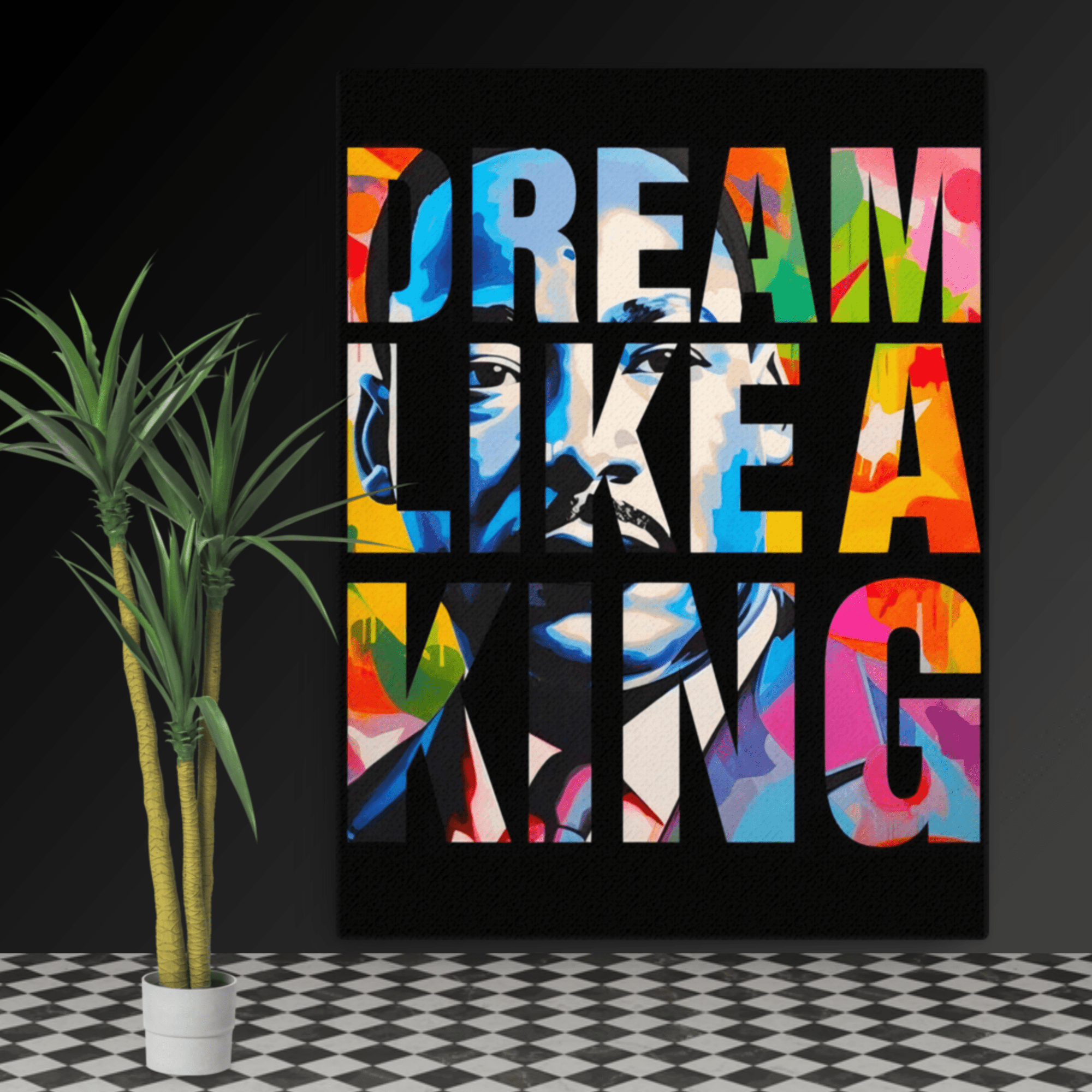 Toile Motivationnelle - "Rêve comme un roi - Tableau Motivation - Mentset