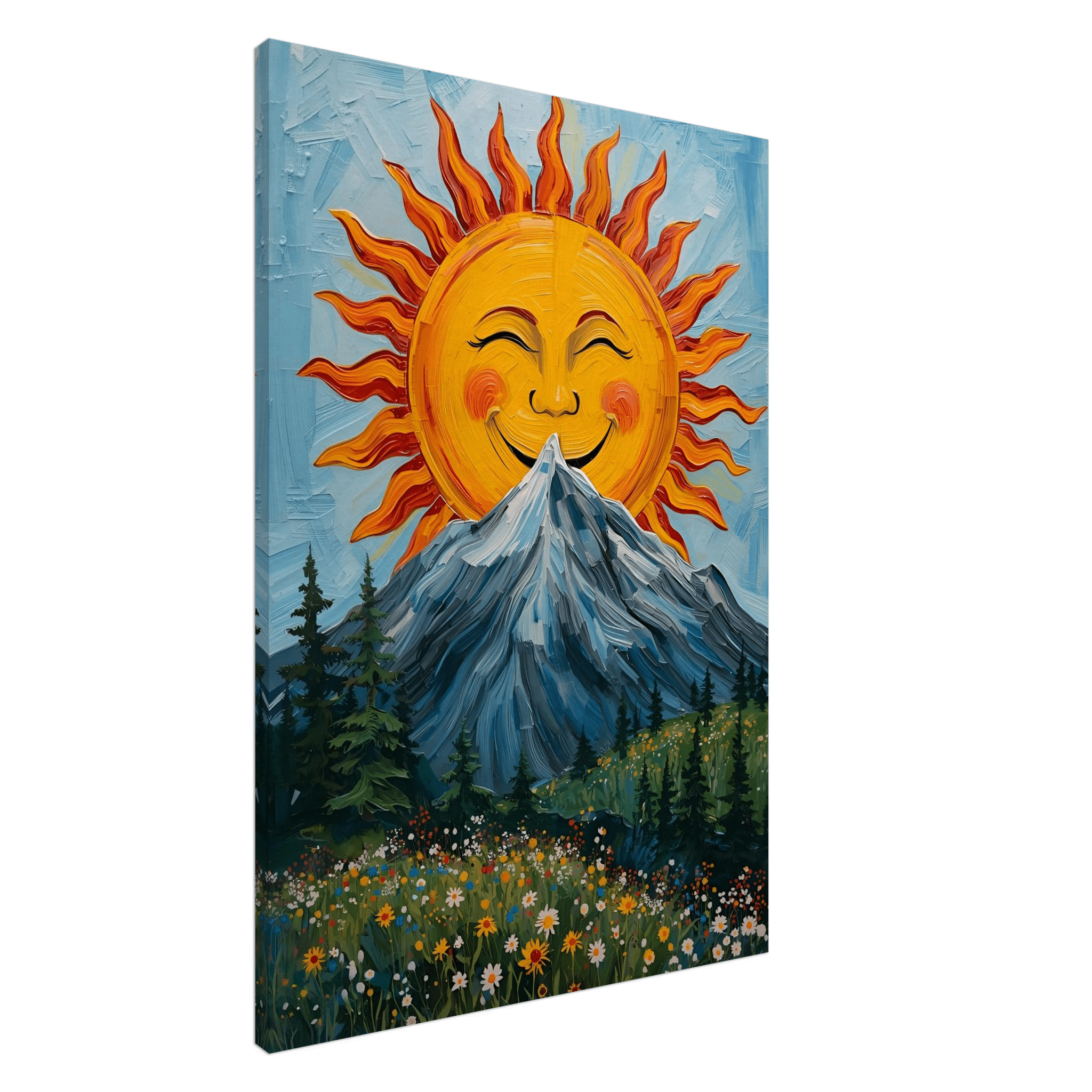 Toile Soleil & Montagne - Tableau Motivation - Mentset
