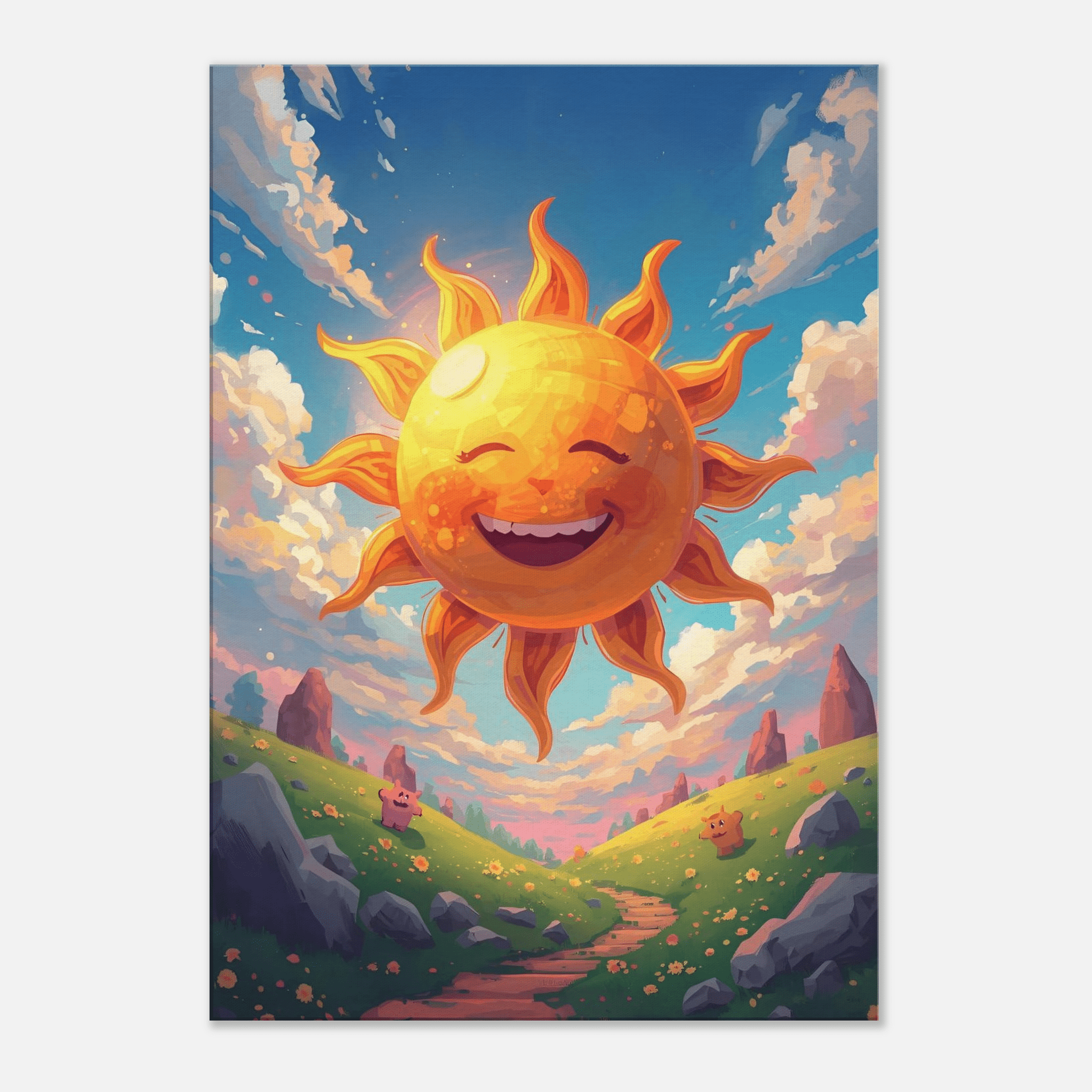 Toile Soleil Rayonnant - Tableau Motivation - Mentset