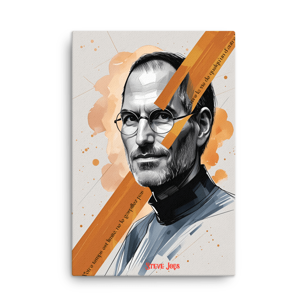 Toile "Steve Jobs – Montrer l’invisible" - Tableau Motivation - Mentset