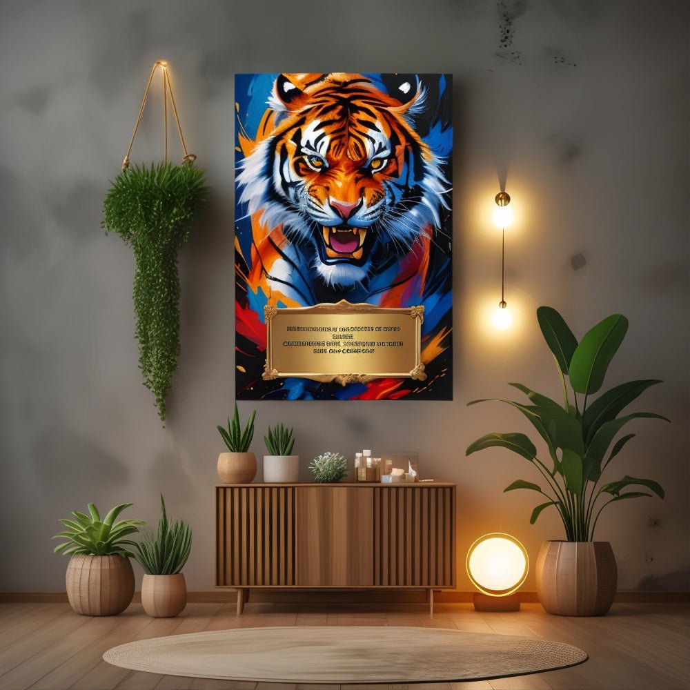 Toile tigre – détermination - Tableau Motivation - Mentset