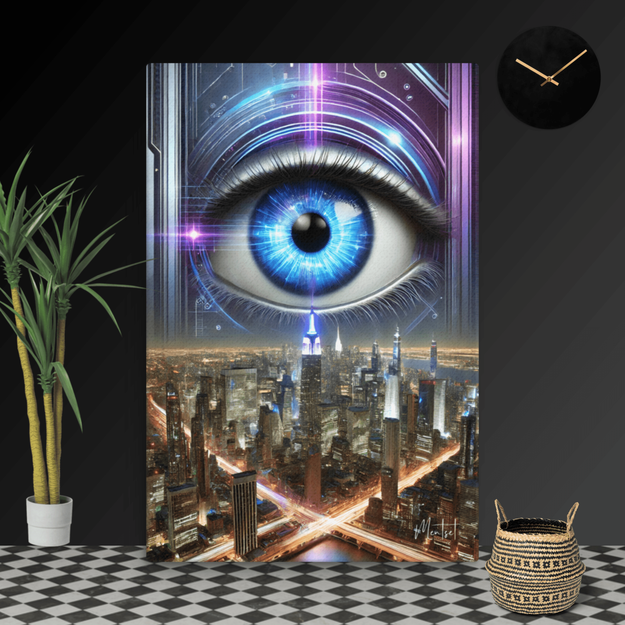 Toile "Vision Futuriste" - Tableau Motivation - Mentset