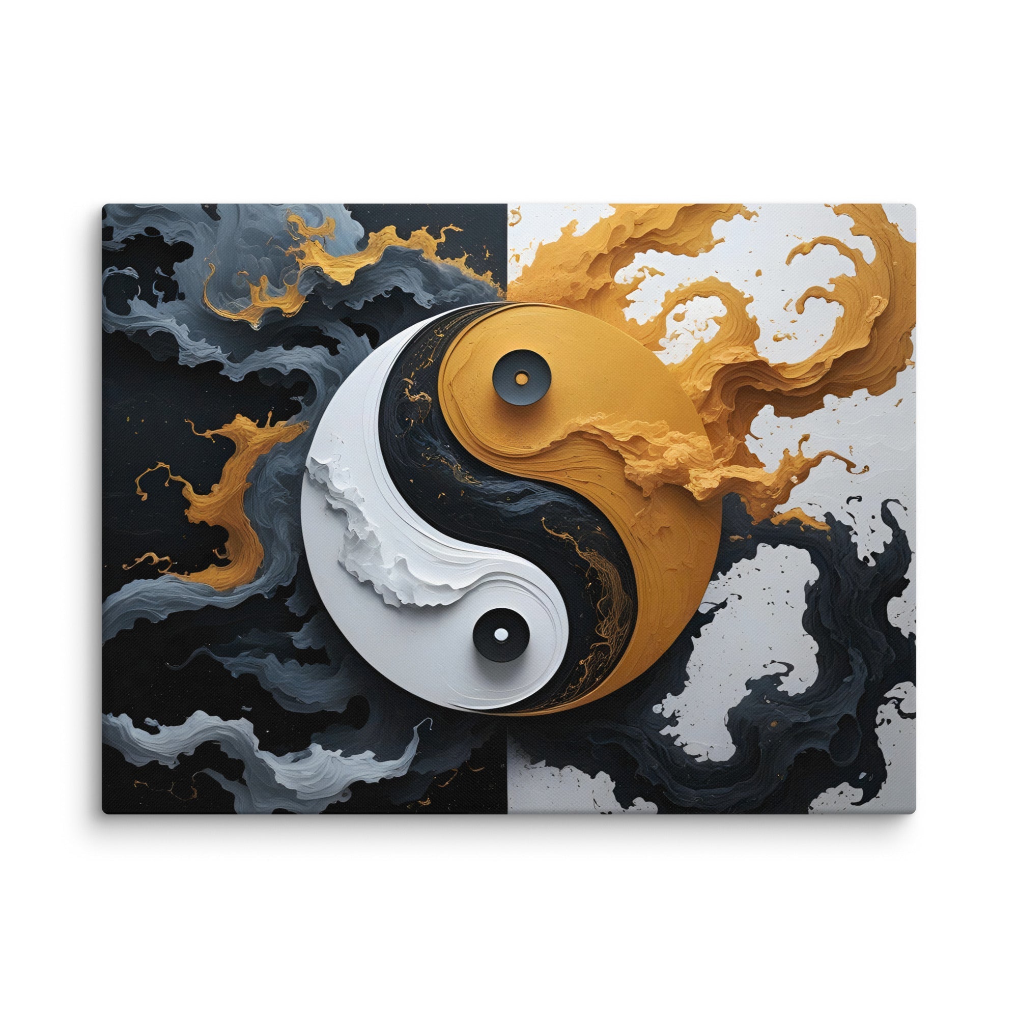 Toile “Yin Yang Moderne” – Équilibre & Énergie - Tableau Motivation - Mentset