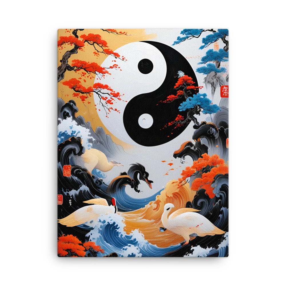 Toile "Yin Yang – Sérénité éternelle" - Tableau Motivation - Mentset